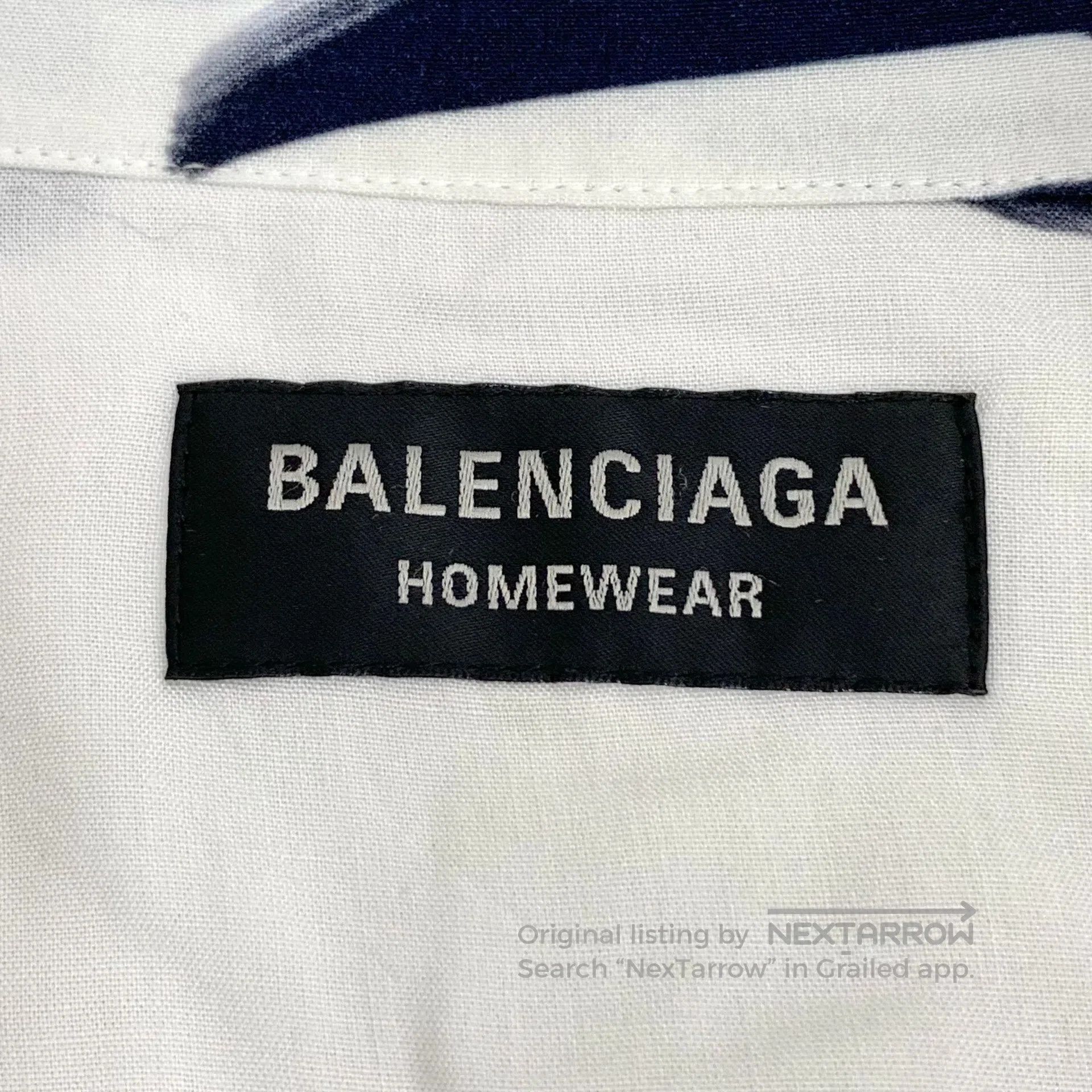Balenciaga Balenciaga White Logo Letter Print Collar Long Sleeve Shir Size XS / US 0-2 / IT 36-38 - 5 Thumbnail