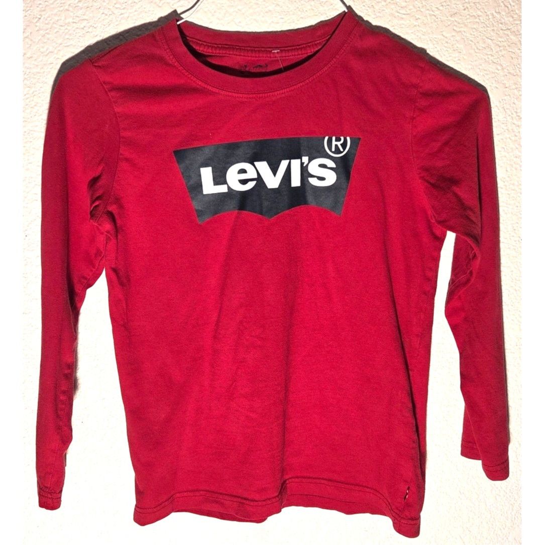Levi's Levi's Red Long Sleeve Logo T-Shirt - Boys Size 10/12 Size US XXS / EU 40 - 2 Thumbnail