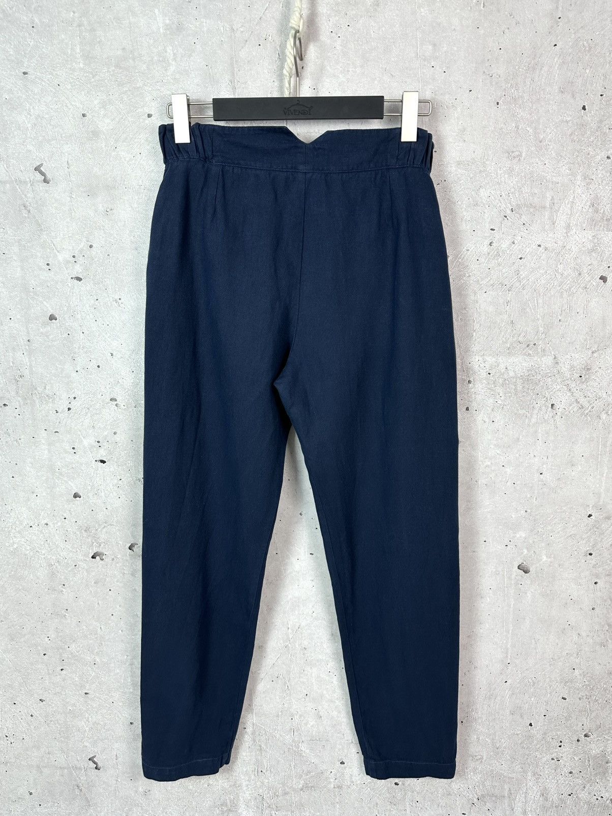 Designer × Vintage Vintage Brora Linen-Cotton Blue Casual Pants Size 28" / US 6 / IT 42 - 7 Thumbnail