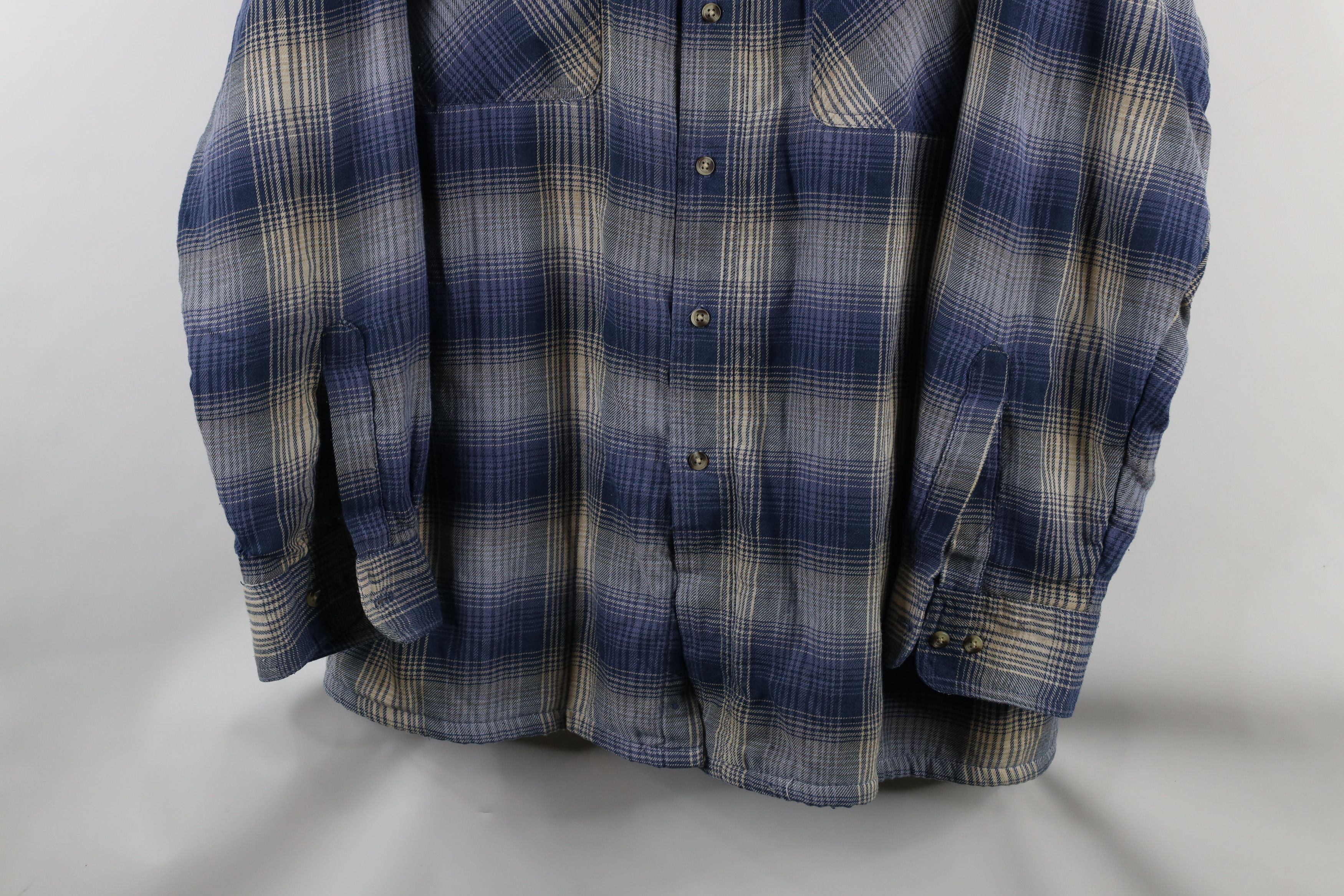 Vintage Vintage 90s Streetwear Thermal Lined Flannel Shirt Jacket Size US XL / EU 56 / 4 - 3 Thumbnail