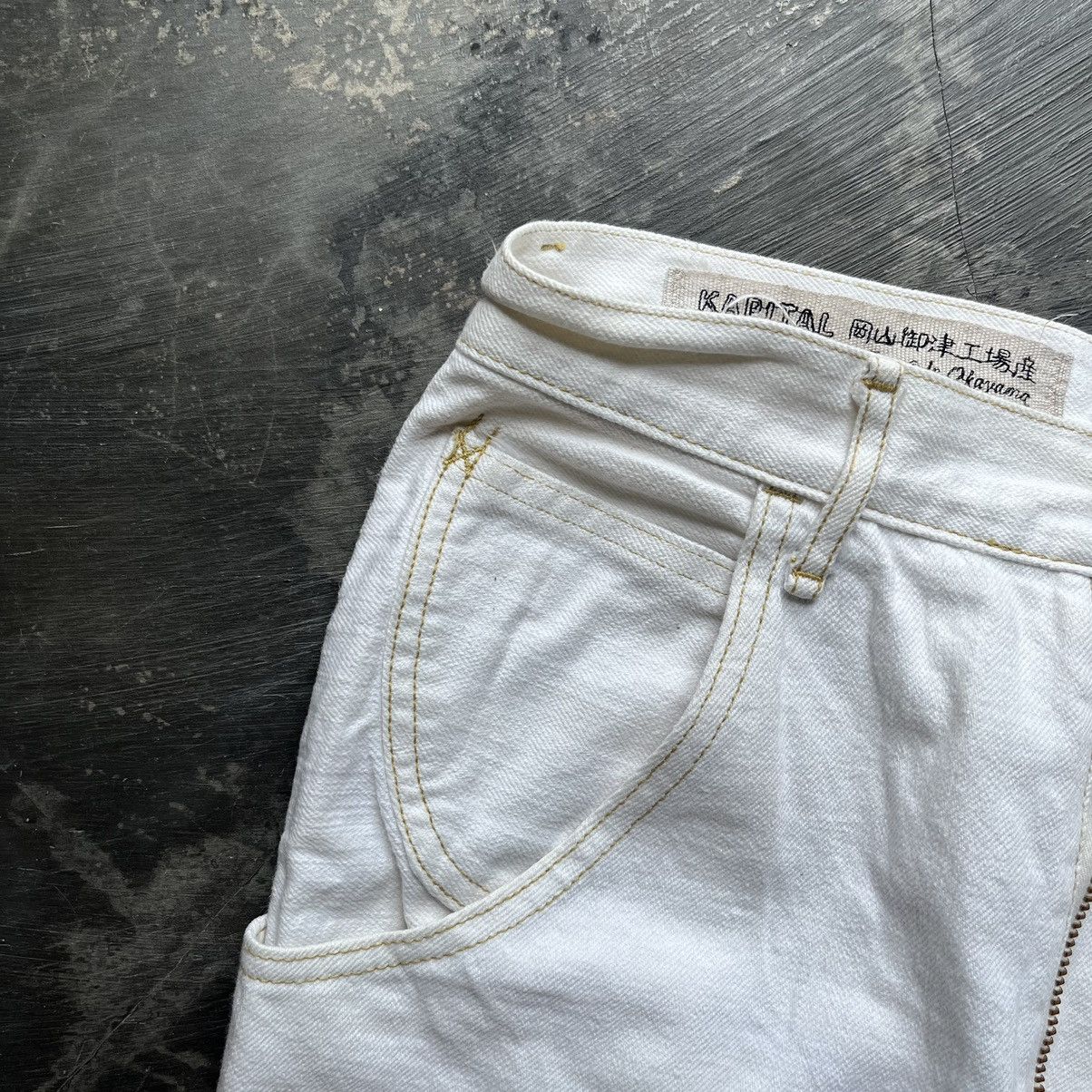Japanese Brand × Kapital × Vintage Kapital inc buckle back white denim Size US 29 - 17 Thumbnail