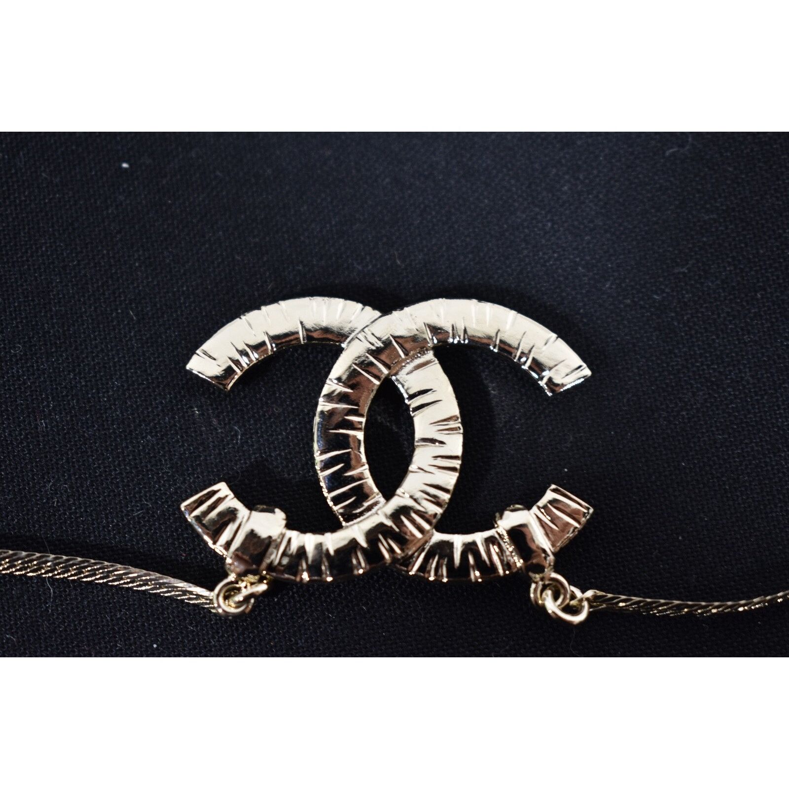 Chanel Chanel 22S Gold Metal Crystal Chain Pendant Choker Necklace Size ONE SIZE - 11 Thumbnail