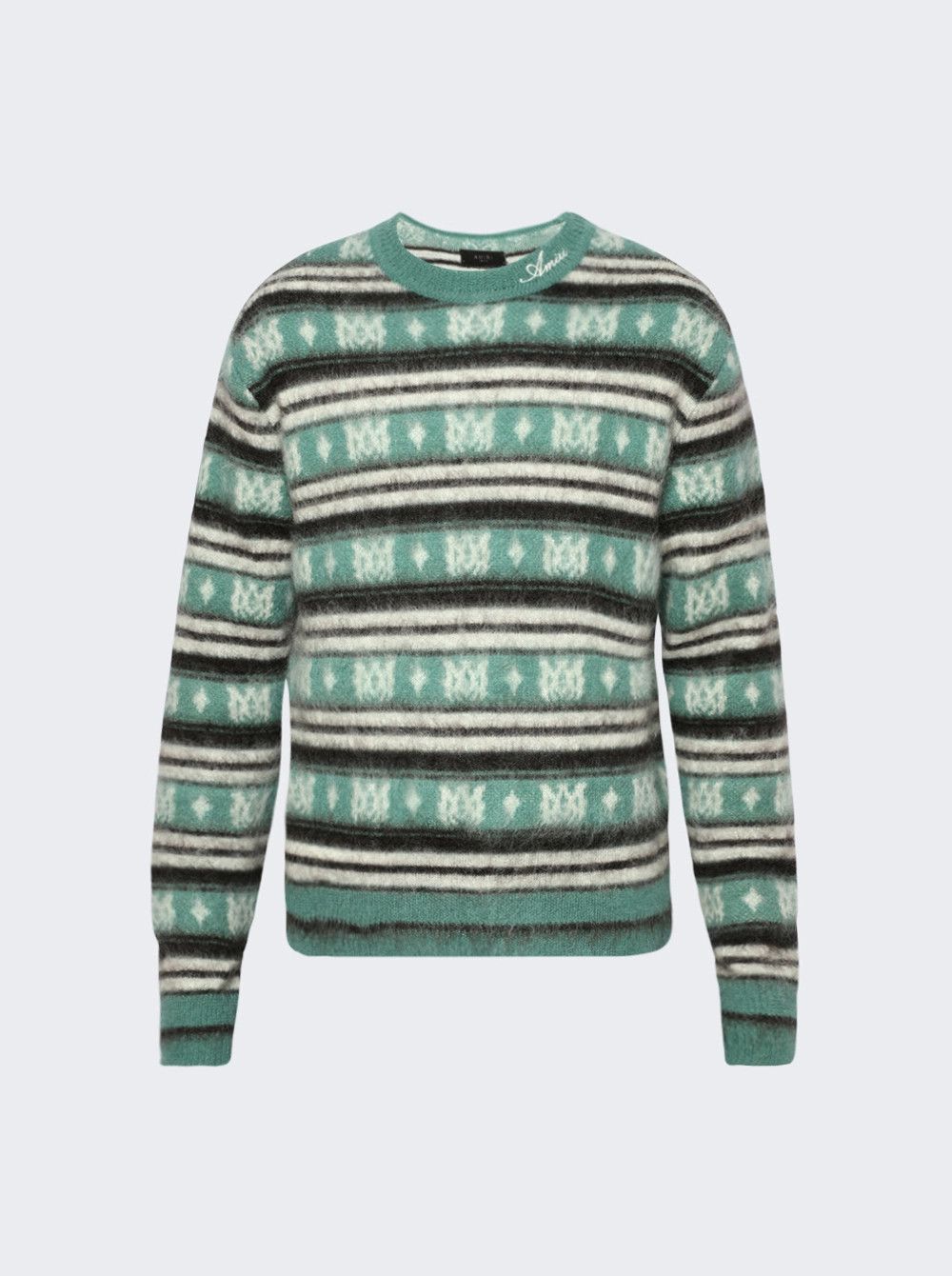 Amiri o1gr1nt0426 Skater Stripe Crewneck Sweater in Green Size US S / EU 44-46 / 1 - 1 Thumbnail