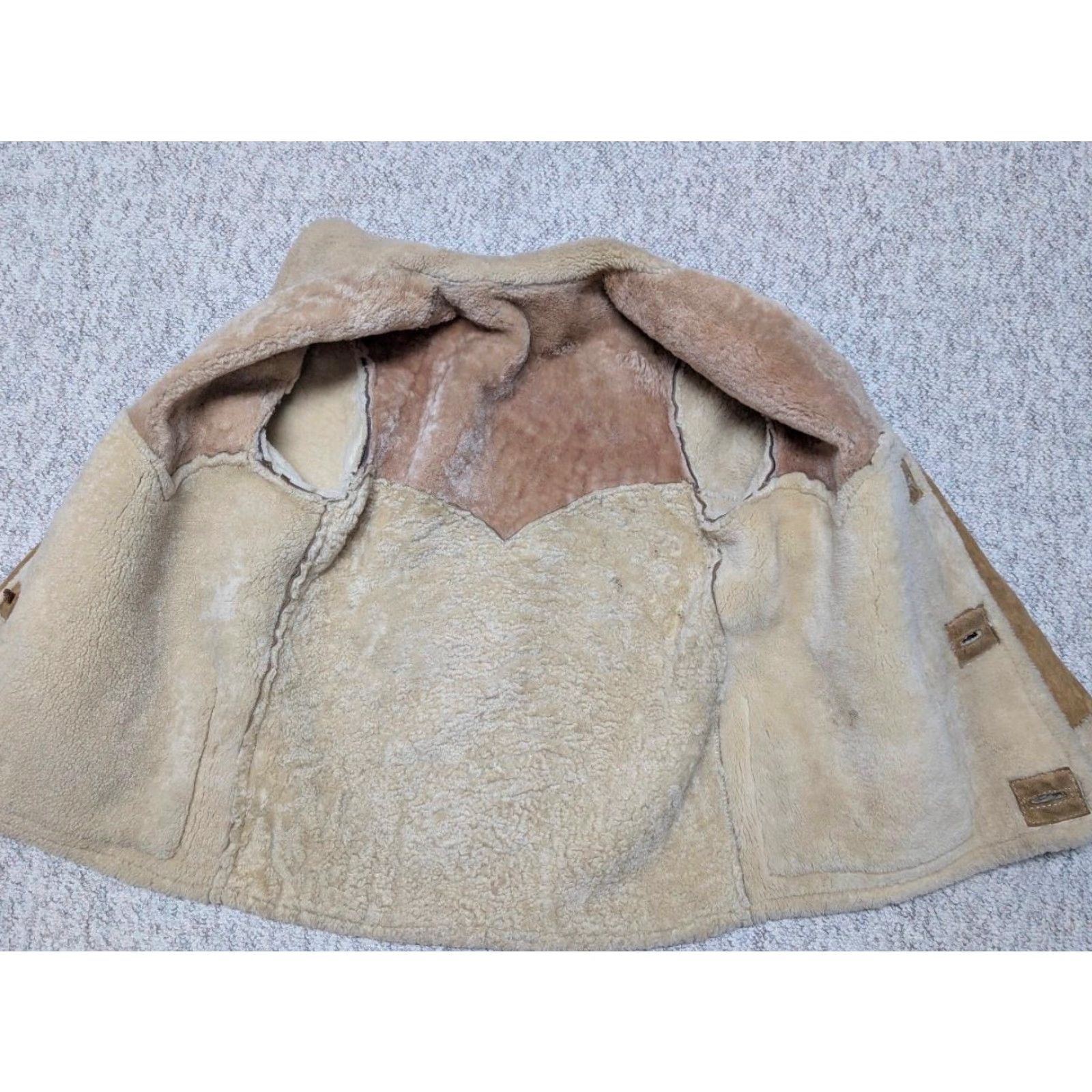 Vintage VINTAGE Shearling Leather Coat Western Cowboys Rancher Jacket Men M Brown Sheepskin Leather Coat Chest 40 Size US M / EU 48-50 / 2 - 4 Thumbnail