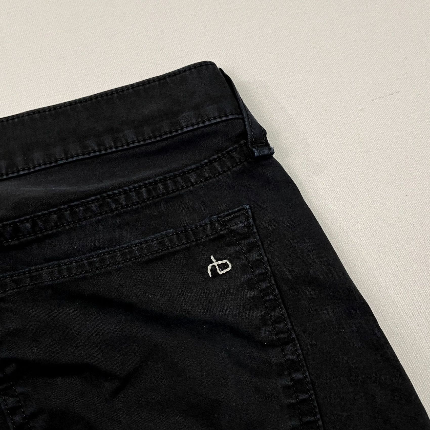 Rag & Bone rag & bone Pants Mens 34 x 33 Slim Straight Fit 2 Black Button Fly Chino Casual Size US 34 / EU 50 - 5 Thumbnail