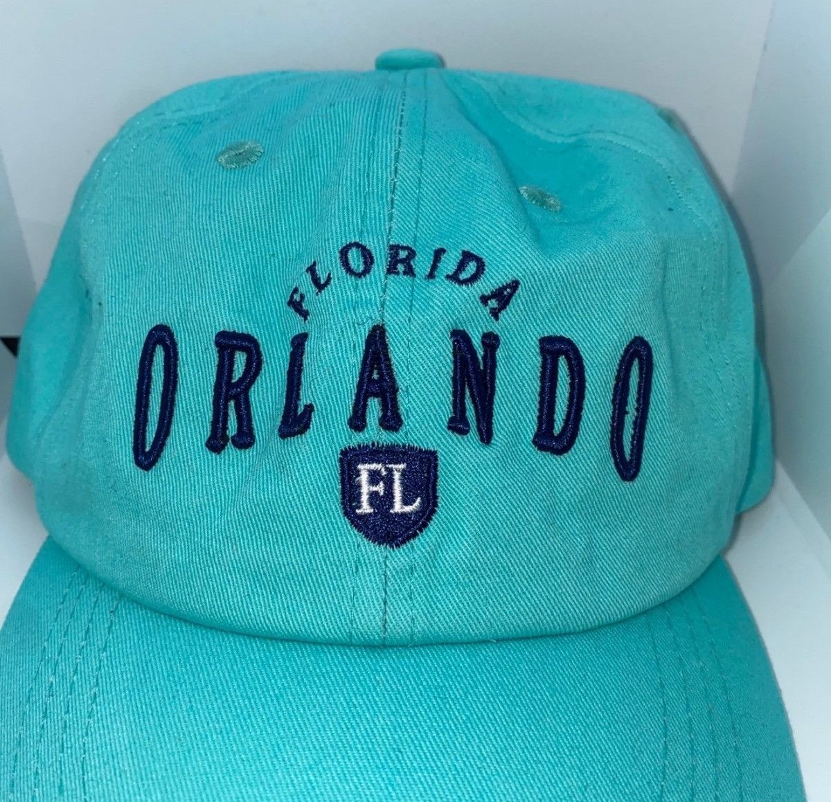 Vintage Orlando Florida Classic Hat (Turquoise) one size adjustable Size ONE SIZE - 2 Thumbnail