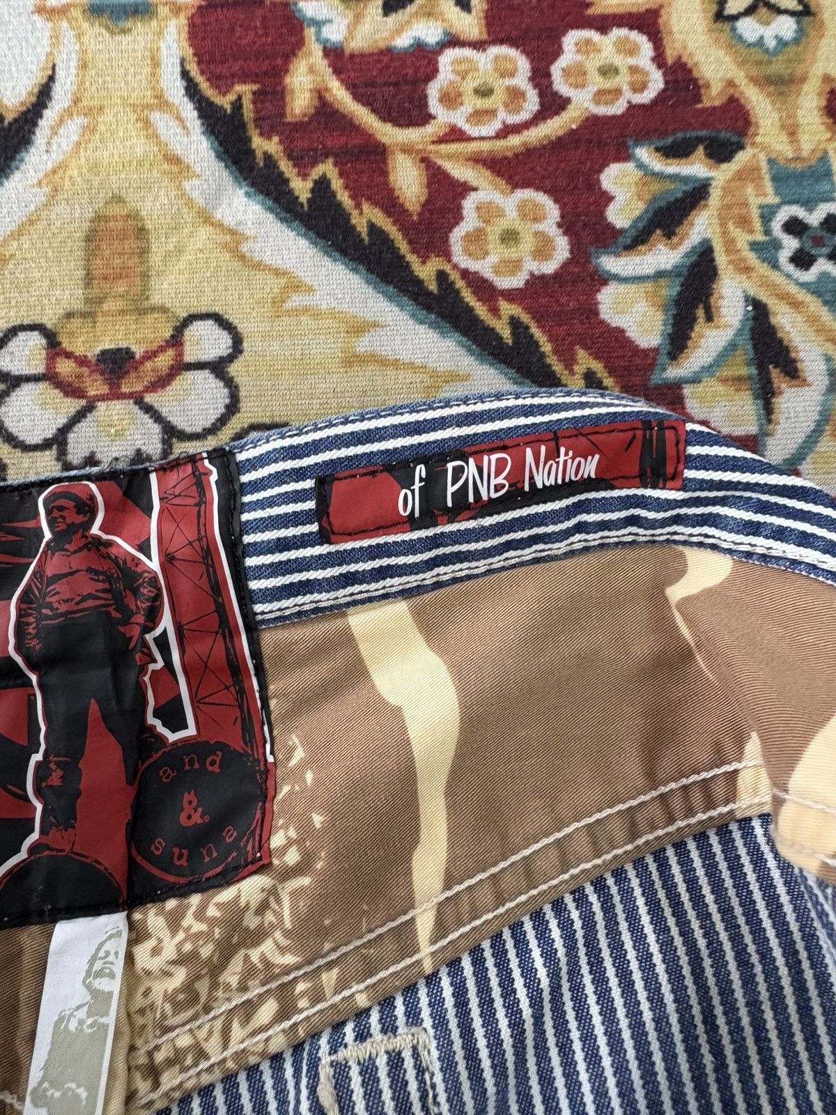 JNCO × Japanese Brand × Southpole Baggy Hickory Jeans Pnb Nation Wide Leg Denim Y2k Jnco Size US 34 / EU 50 - 9 Thumbnail