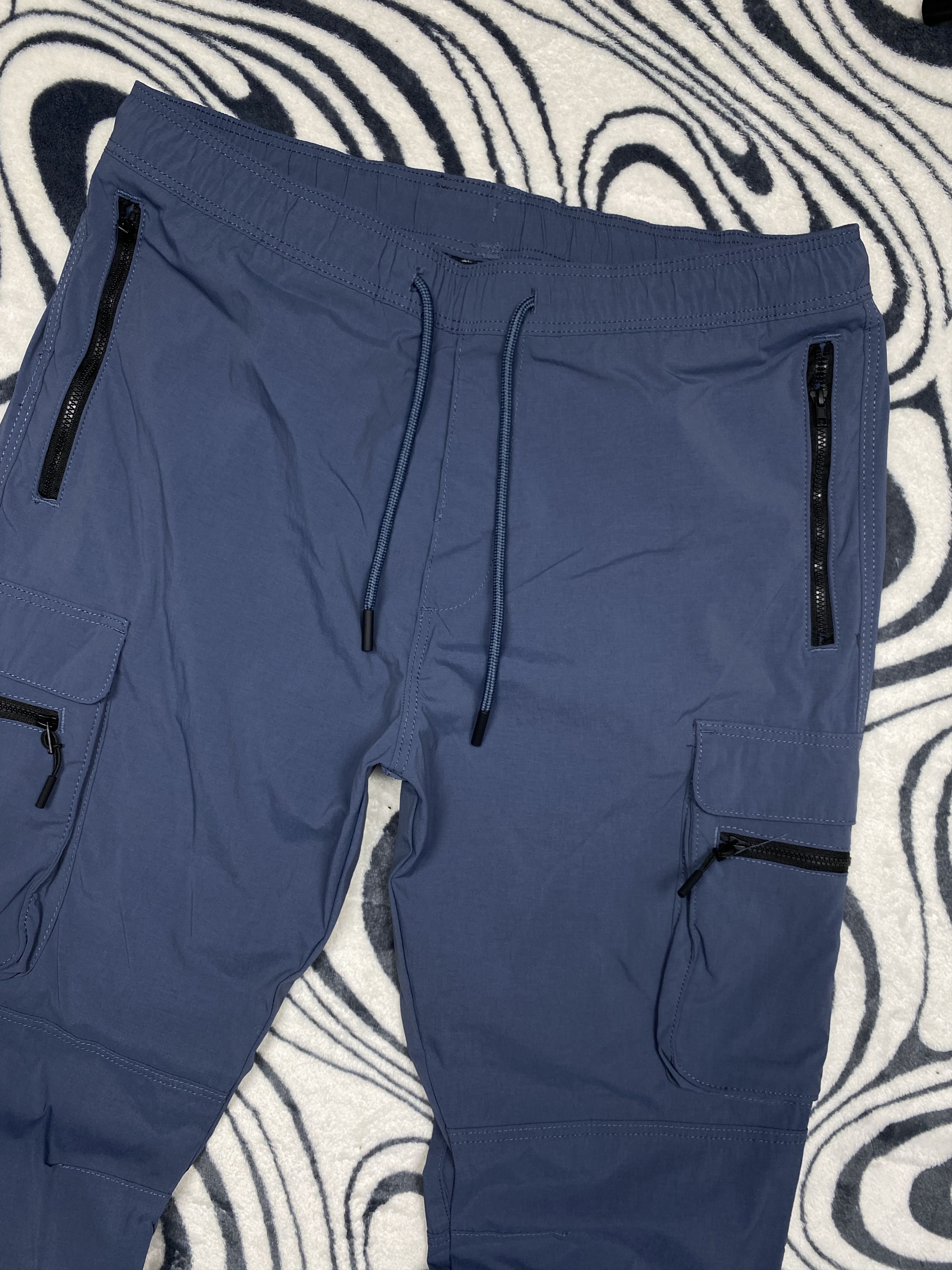 20471120 Mens Nylon Cargo Pants Y2K H&M Size US 32 / EU 48 - 2 Thumbnail
