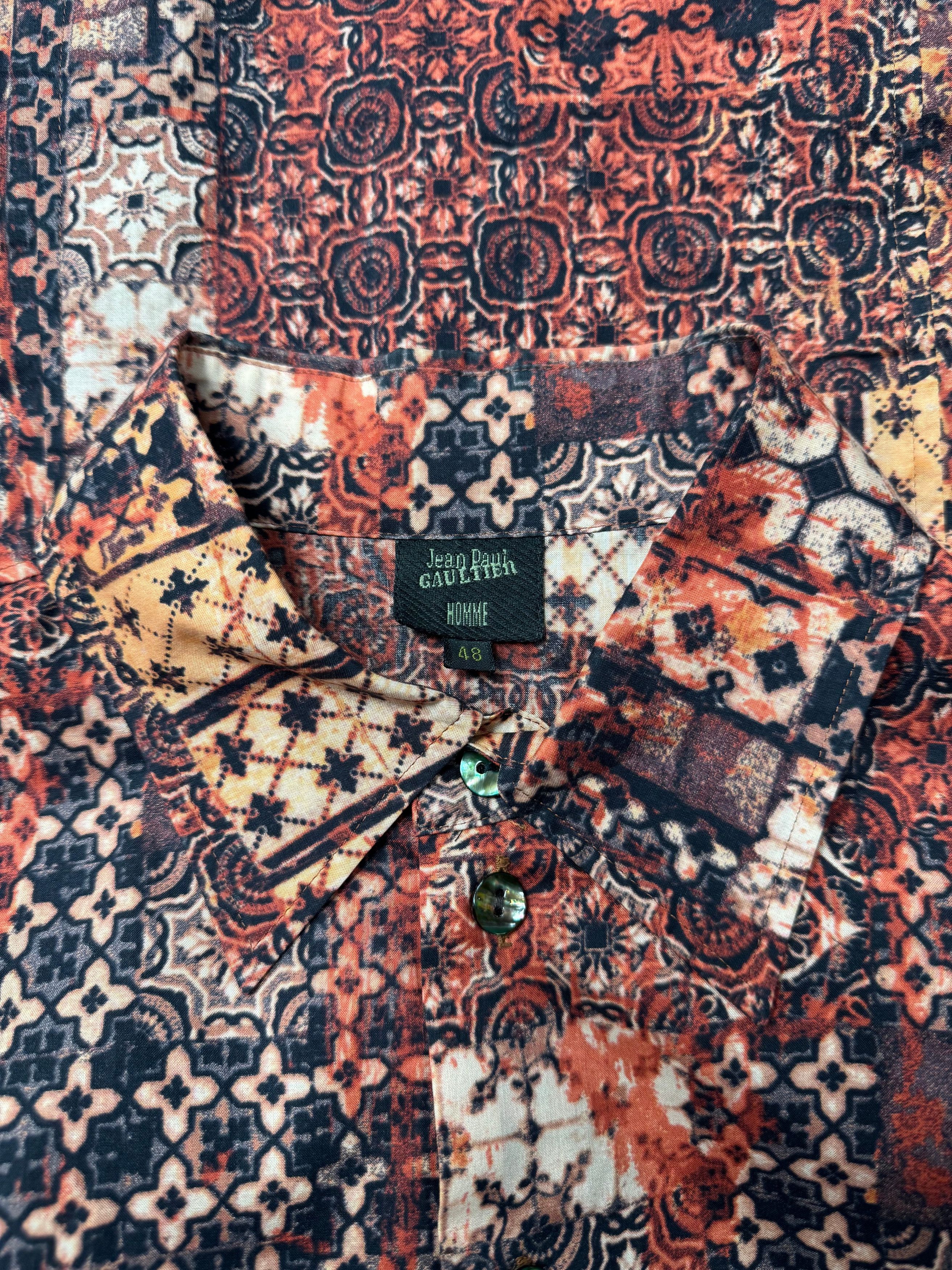 Jean Paul Gaultier Vintage Jean Paul Gaultier ‘Rustic Metals’ Button Up Shirt Size US M / EU 48-50 / 2 - 3 Thumbnail