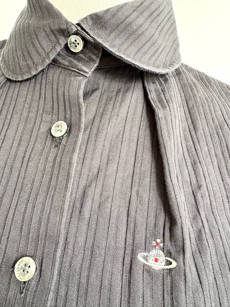 Vivienne Westwood Vivienne Westwood Vintage Black Striped Collar Shirt Size M / US 6-8 / IT 42-44 - 4 Thumbnail
