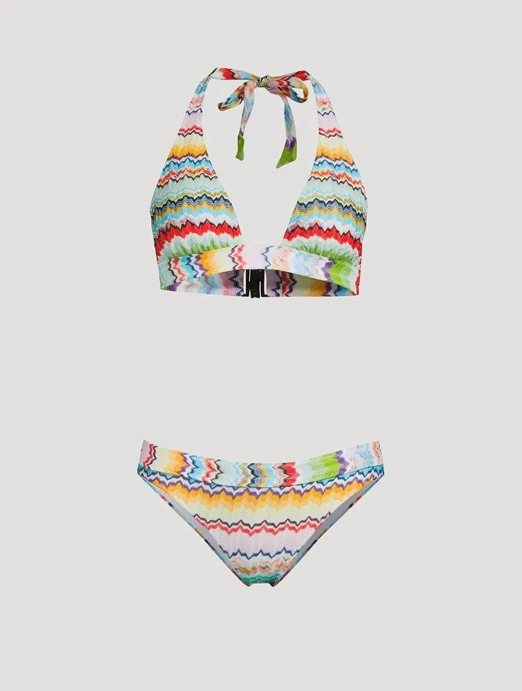 Missoni o1mle0824 Triangle Bra Bikini in Multicolor Size M / US 6-8 / IT 42-44 - 1 Thumbnail