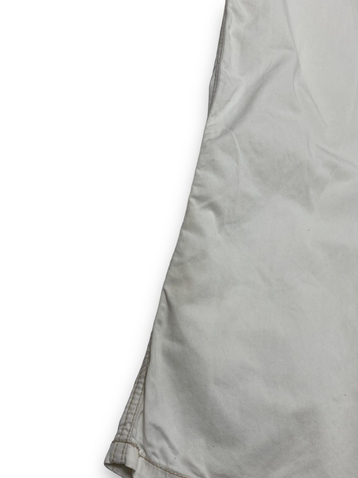 Armani 00s Vintage ARMANI White Pants Avant Garde Big Logo Size US 33 - 12 Thumbnail