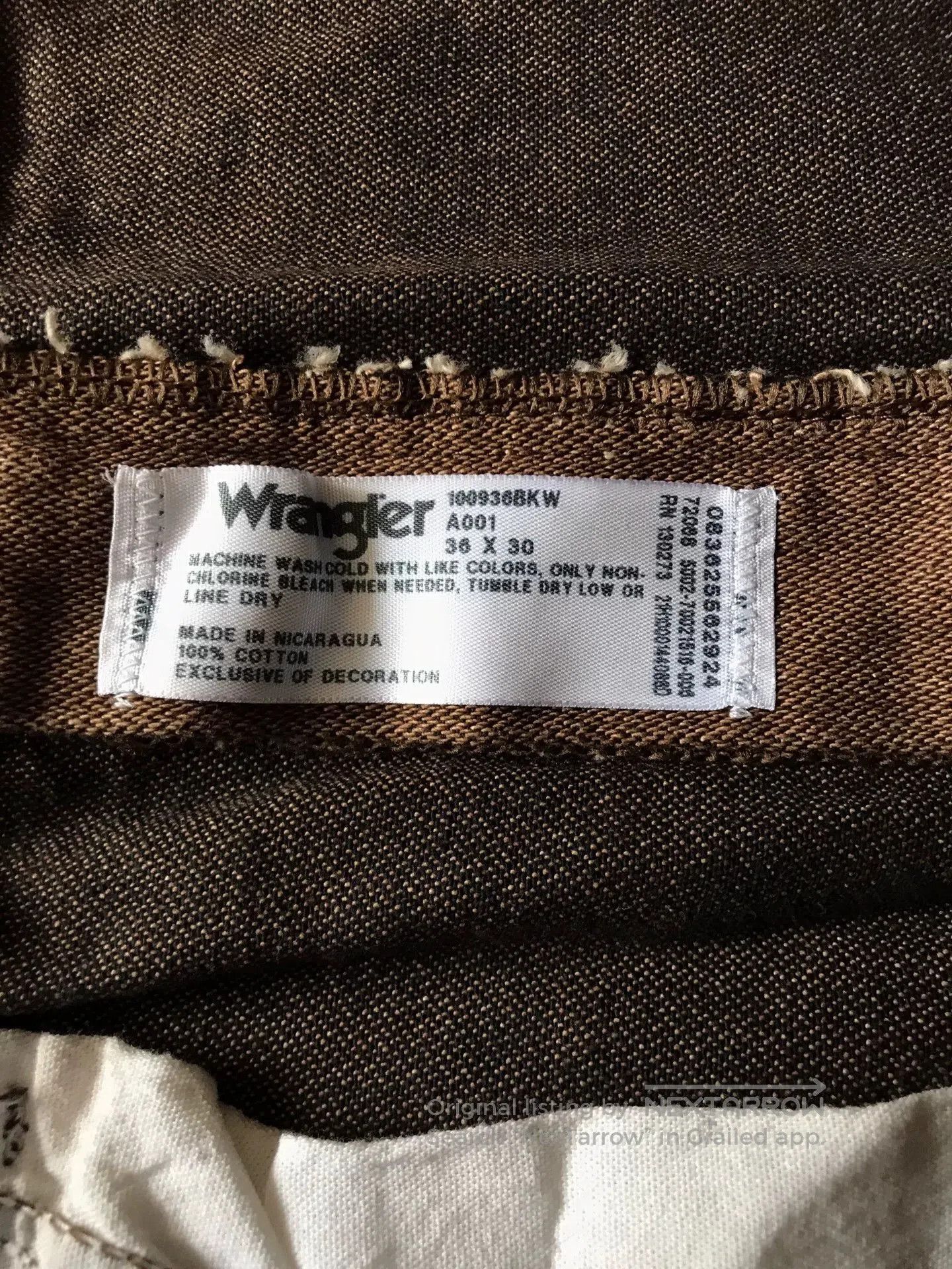 Wrangler Wrangler 936BKW Brown Jeans W36L30. Size US 36 / EU 52 - 9 Thumbnail