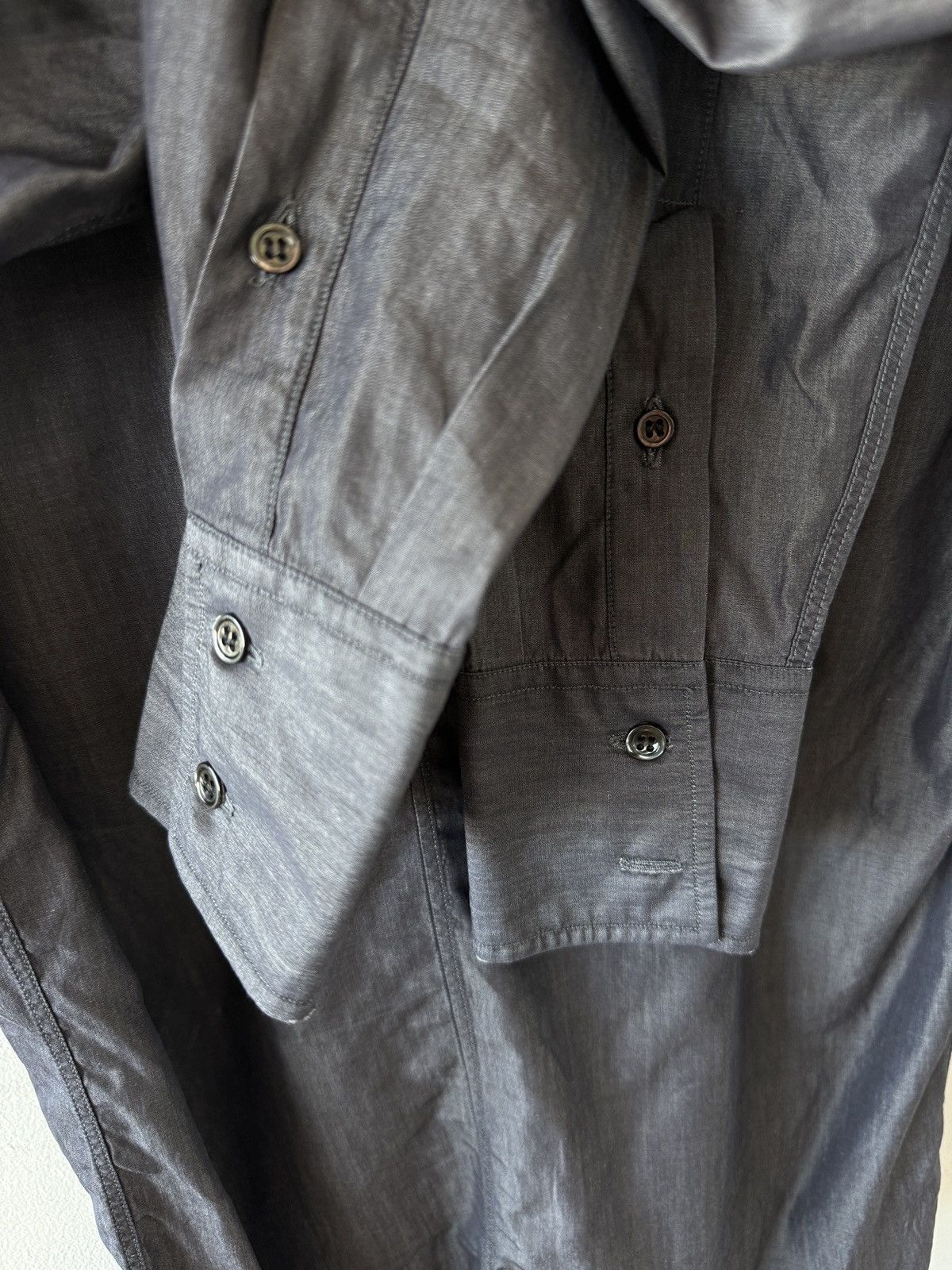 Saint Laurent Paris Rive Gauche by Hedi Slimane Cotton Dress Shirt Size US M / EU 48-50 / 2 - 5 Thumbnail
