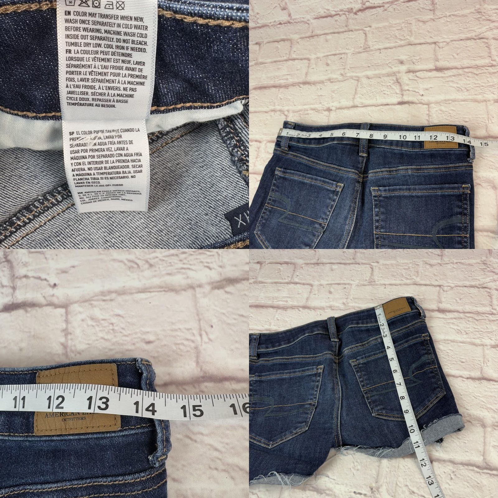 American Eagle Outfitters American Eagle Outfitters Shorts Womens 6 Blue Denim Cutoff Raw Hem Stretch Size 28" / US 6 / IT 42 - 8 Thumbnail