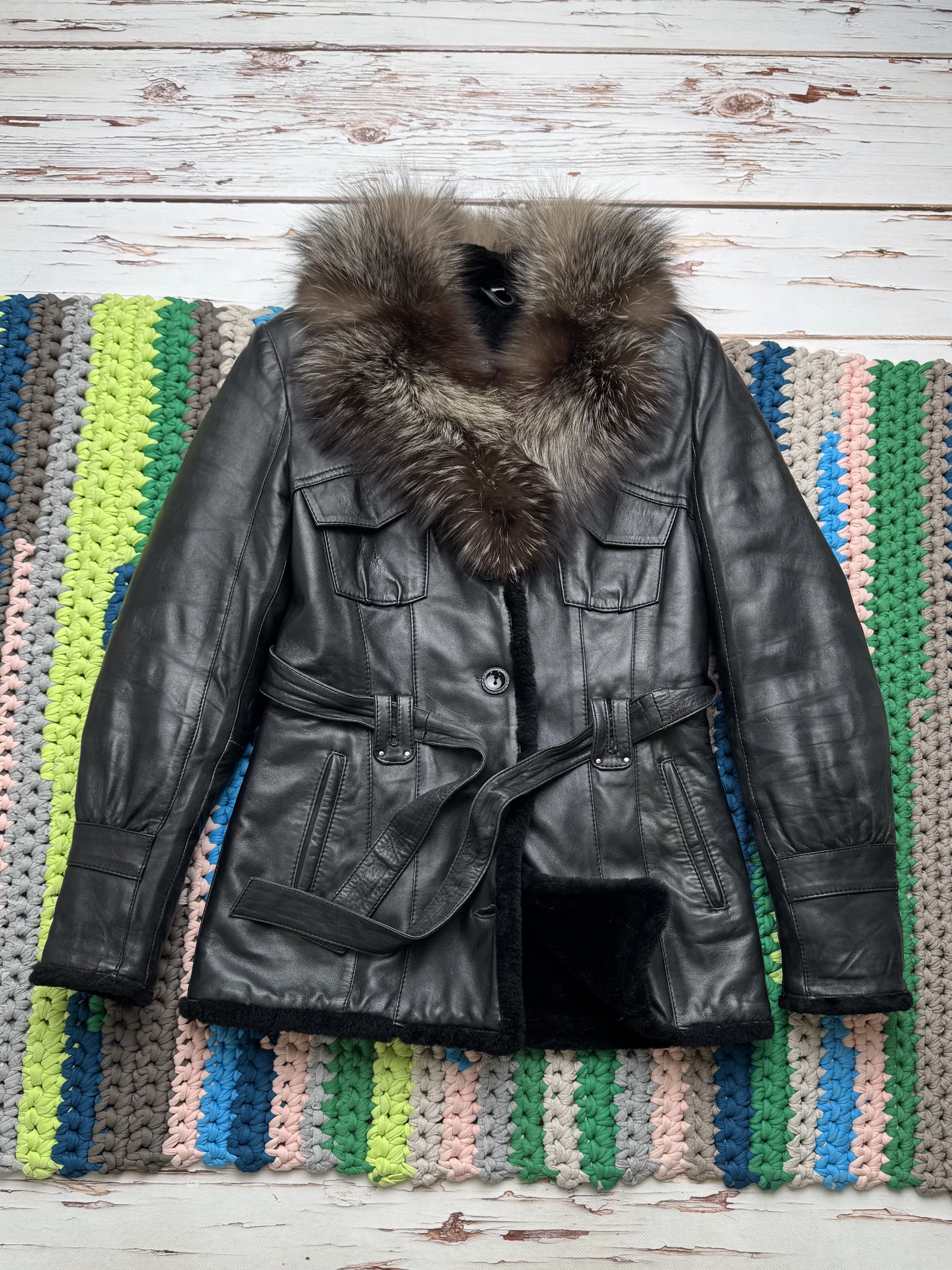 Japanese Brand Vintage Real Sheepskin Jacket With Real Fur (D10)(D15)(V1) Size S / US 4 / IT 40 - 1 Thumbnail