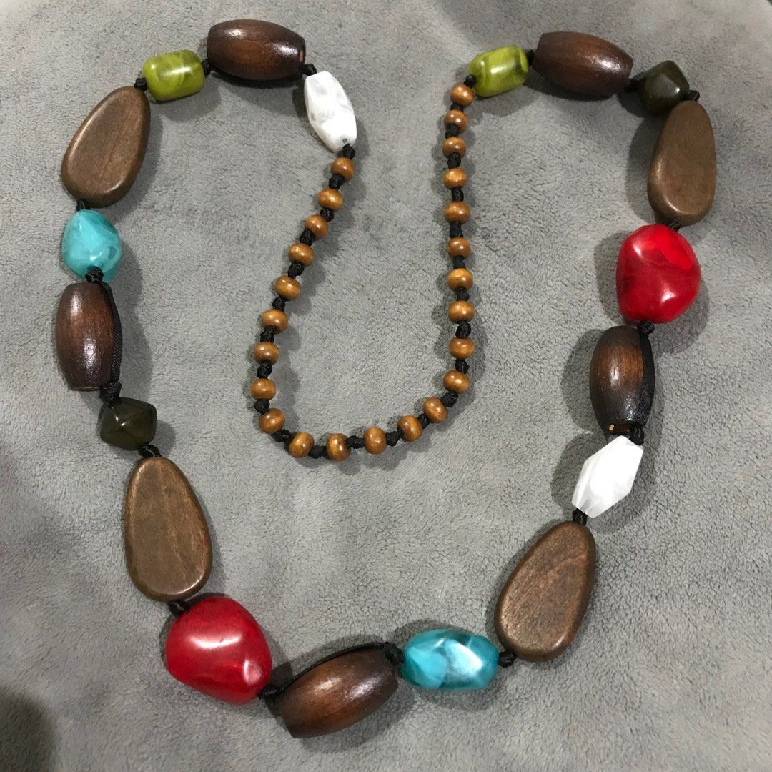 If Six Was Nine Y2K Wooden Ethnic Jewelry Size ONE SIZE - 2 Thumbnail