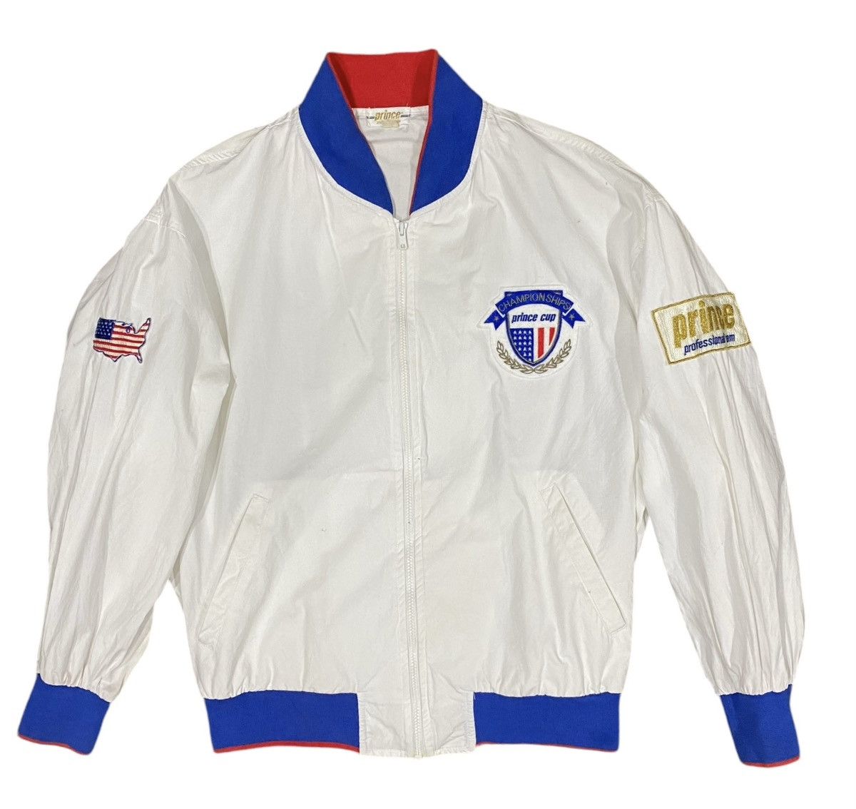 Vintage Vtg 90s PRINCE Cotton Zipper Jacket Size US L / EU 52-54 / 3 - 1 Thumbnail
