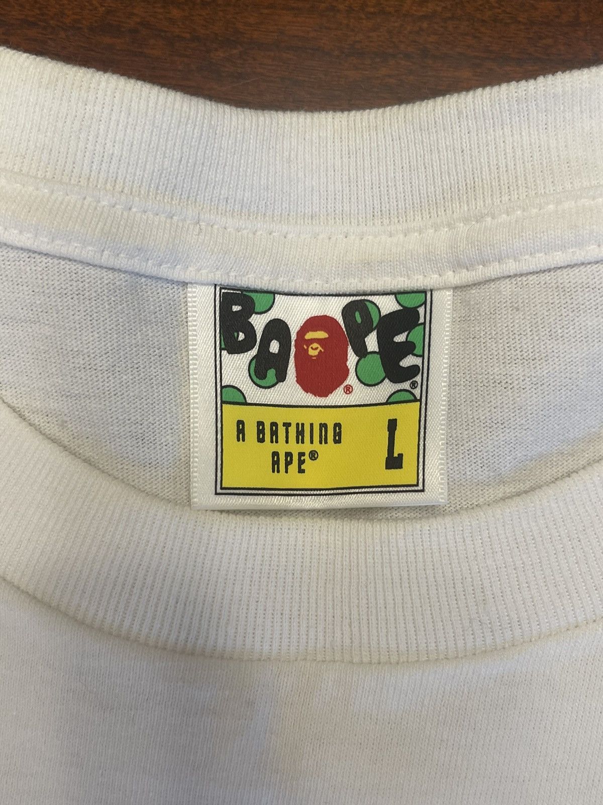 Bape Bape Logo Check Box Tee White size Large Size US L / EU 52-54 / 3 - 5 Thumbnail