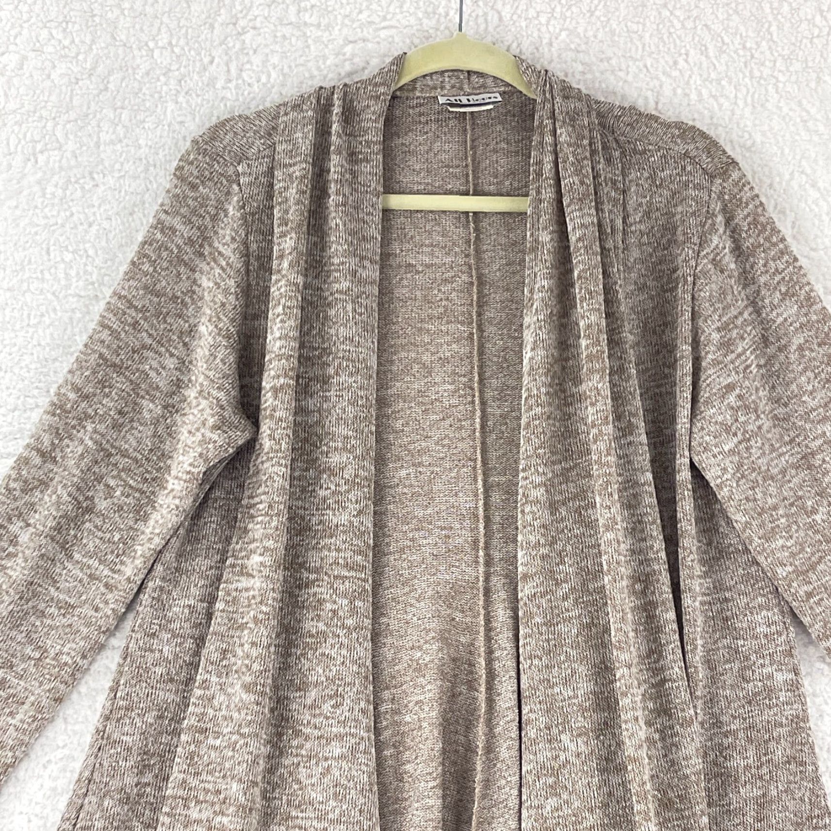Vintage All Hours Brown Knit Cardigan Womens Medium Long Sleeve Open Front VTG Size Medium Size M / US 6-8 / IT 42-44 - 2 Thumbnail