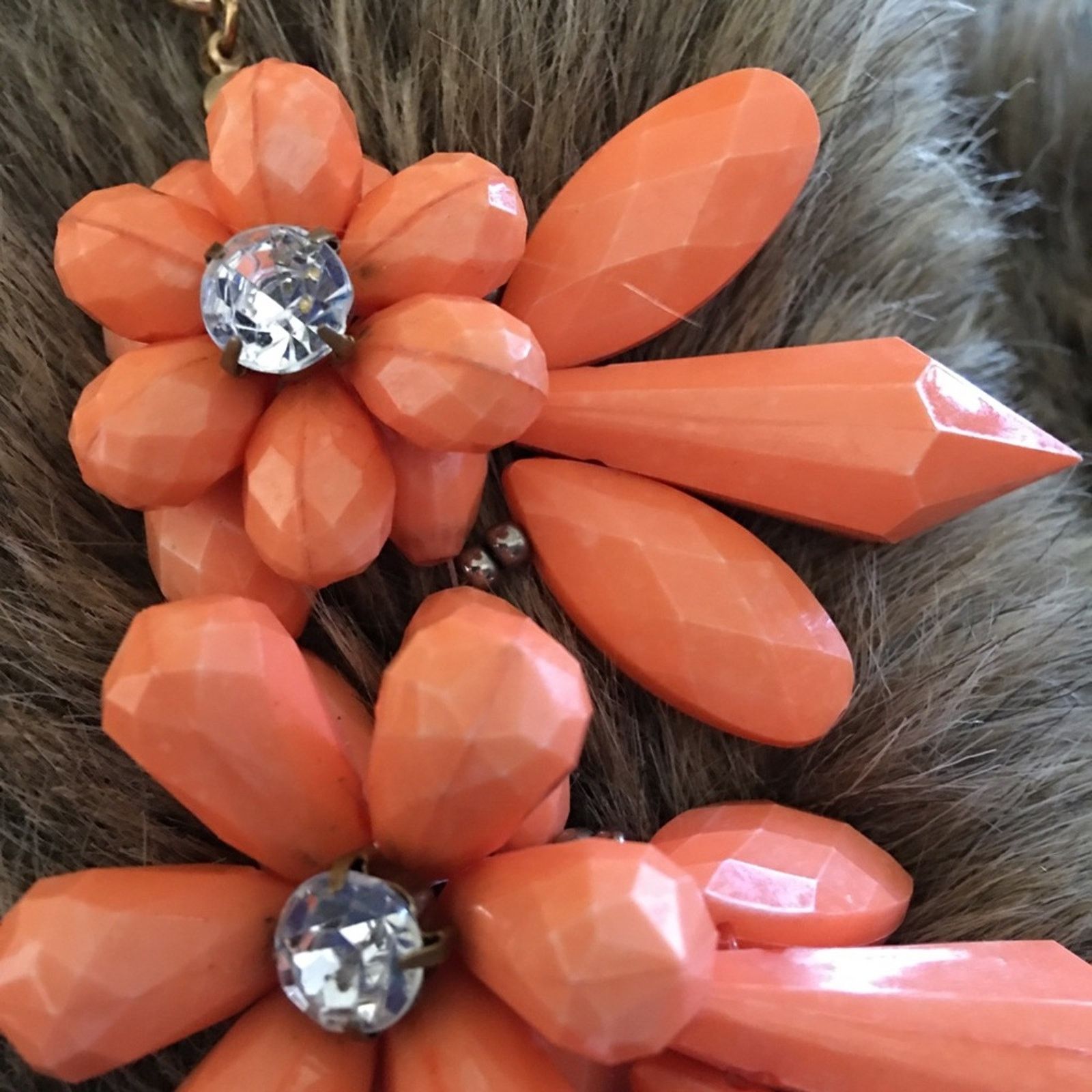 Vintage Vintage 90s faceted creamsicle chandelier necklace Size ONE SIZE - 7 Thumbnail