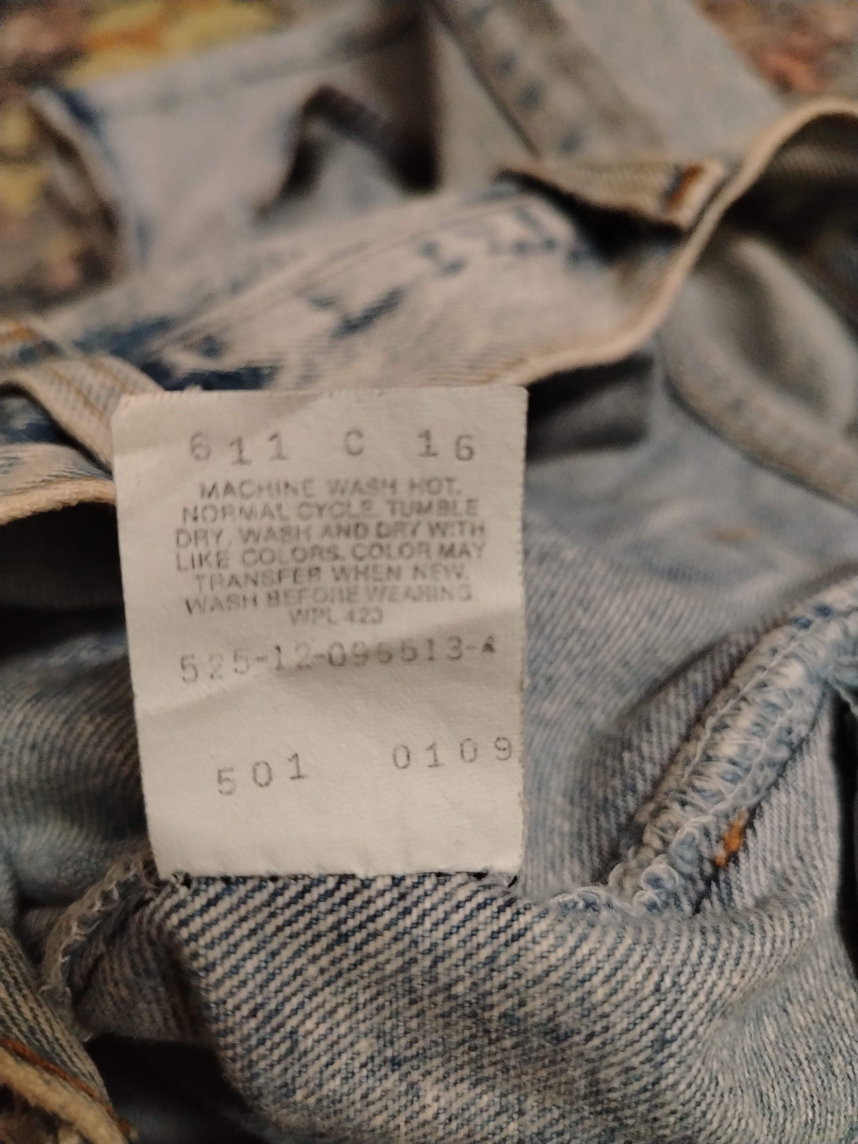 Levi's Vintage 80s levis 501 acid wash Size US 39 - 5 Thumbnail