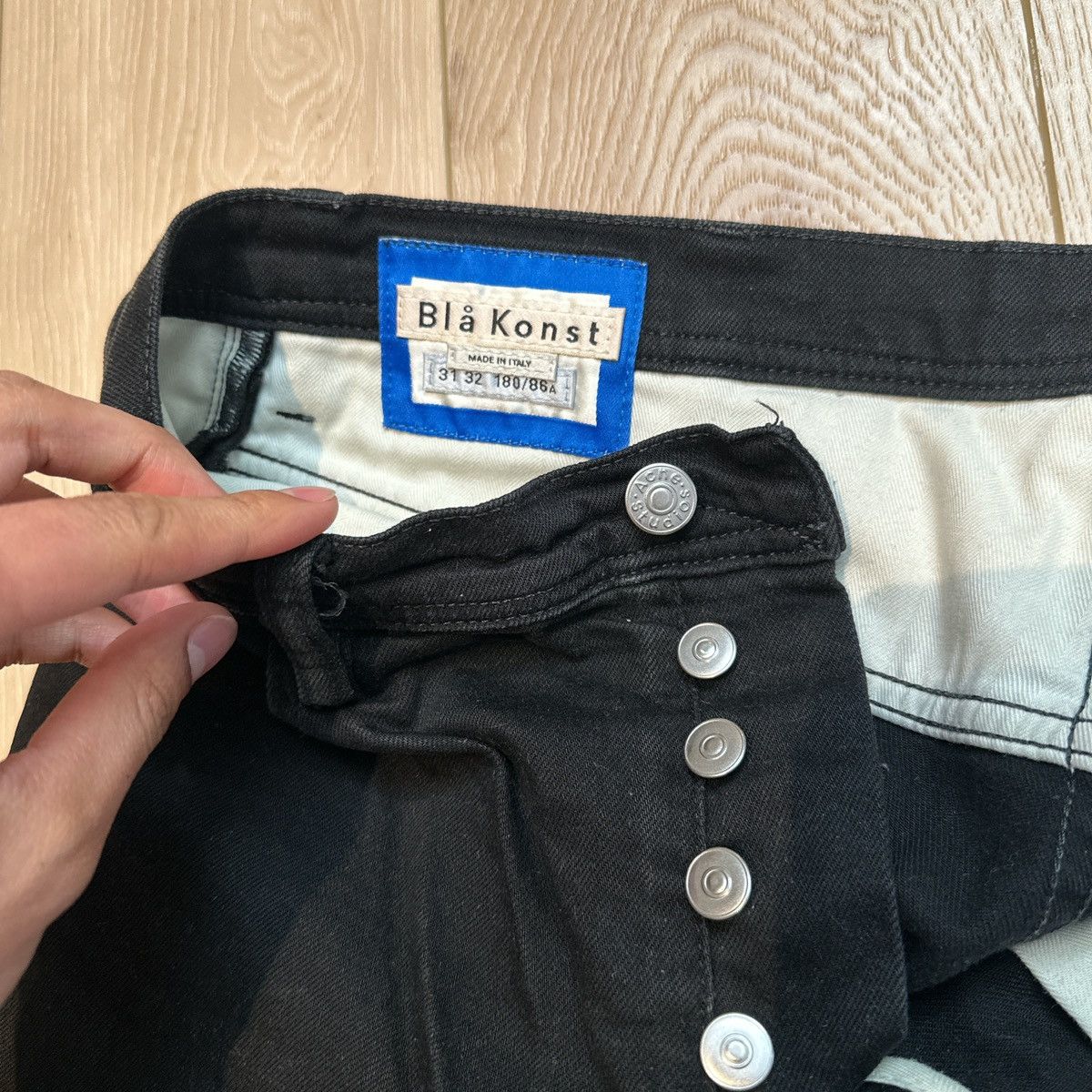 Acne Studios Acne Studios River Stay Black Jeans Size US 31 - 3 Thumbnail
