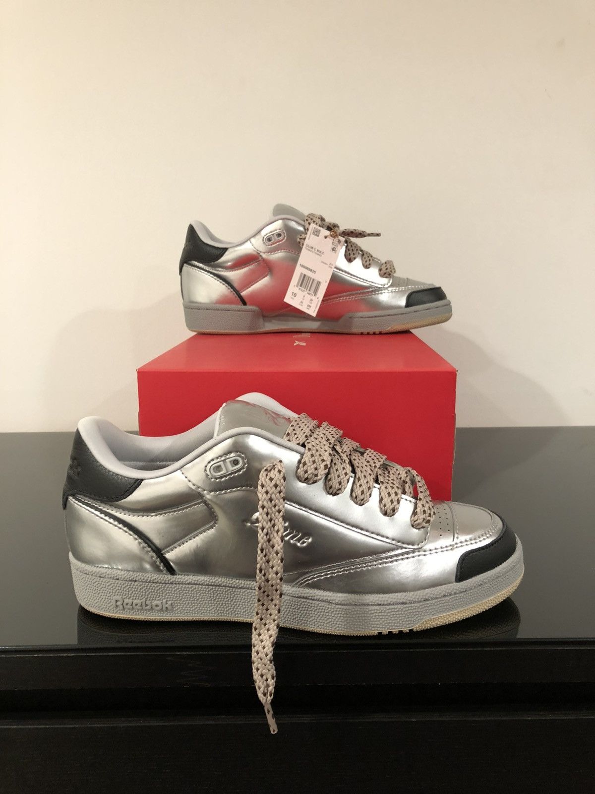 Dime × Reebok Reebok DIME x Club C Bulc 'Metallic Silver' 100069825 Size US 10 / EU 43 - 3 Thumbnail