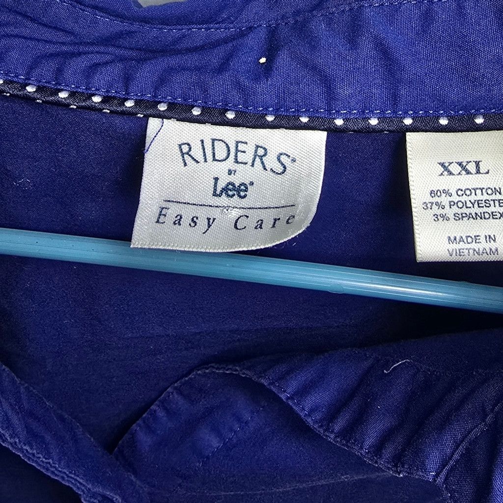 The Unbranded Brand Riders by Lee Blue Button Down Shirt XXL Size XXL / US 16-18 / IT 52-54 - 3 Thumbnail