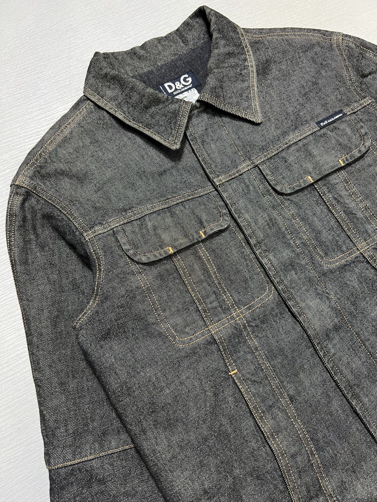 Dolce & Gabbana Dolce & Gabbana - AW03 Velcro Denim Biker Jacket Size US L / EU 52-54 / 3 - 7 Thumbnail