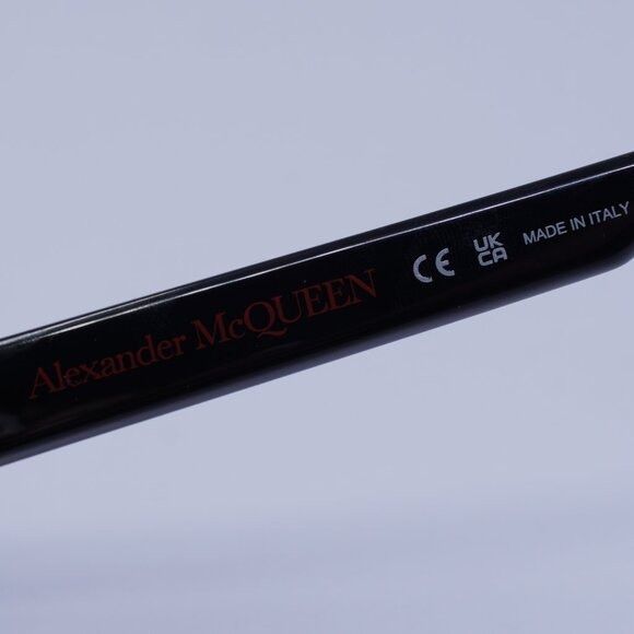 Alexander McQueen Alexander McQueen AM0351O 002 Eyeglasses Black 52mm Square Size ONE SIZE - 8 Thumbnail