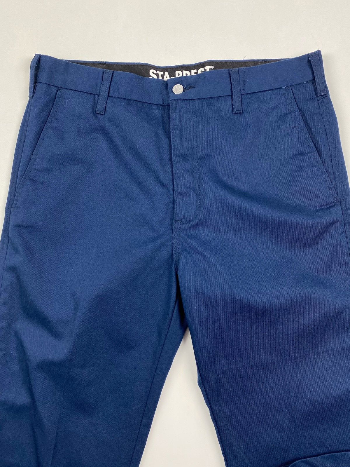 Levi's Levi’s Sta-Prest Navy Blue Regular Tapered Pants Size US 34 / EU 50 - 5 Thumbnail