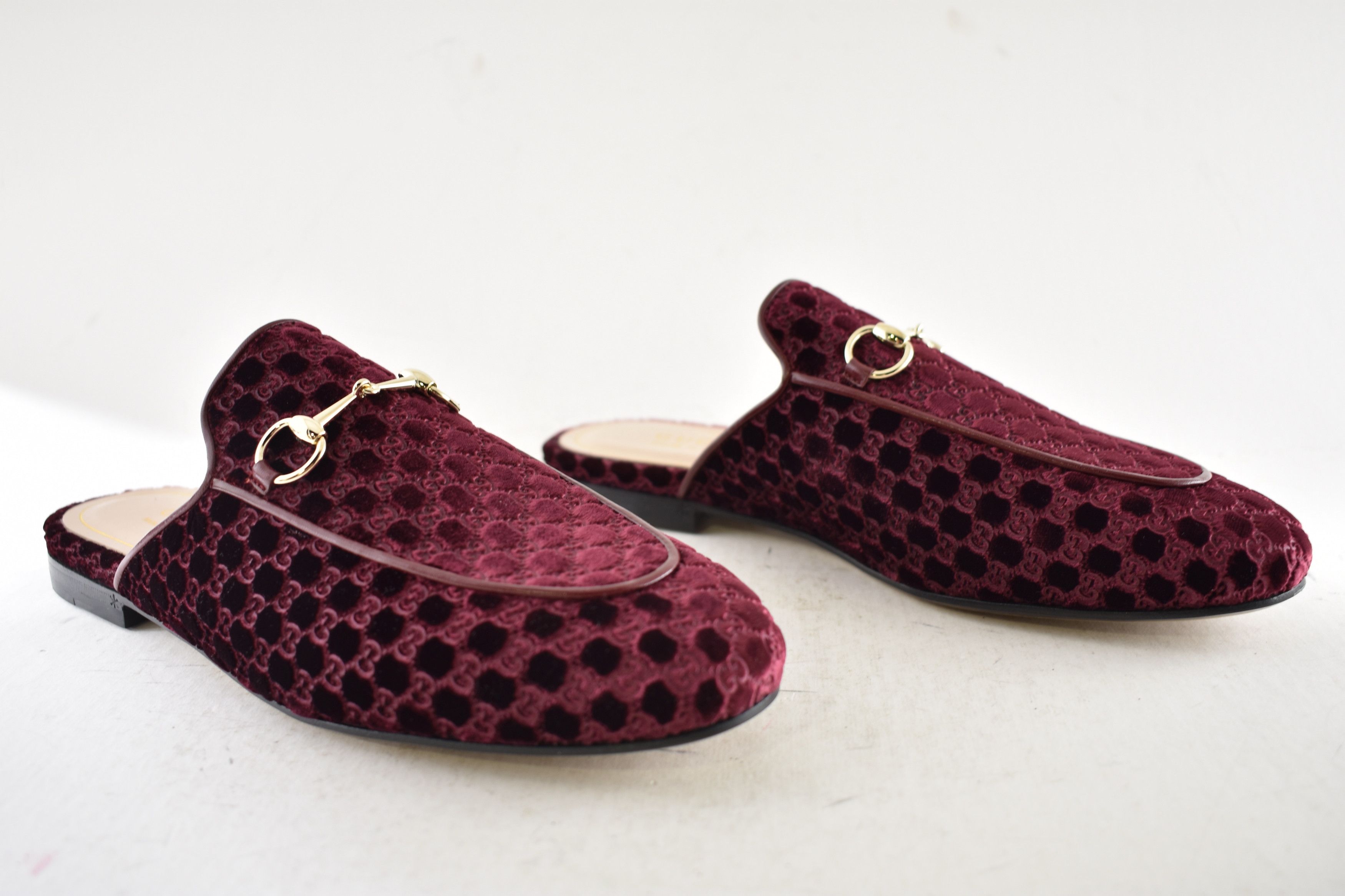 Gucci Gucci Princetown Velvet GG Logo Slide Loafer Mule Flat 37 Size US 7 / IT 37 - 4 Thumbnail