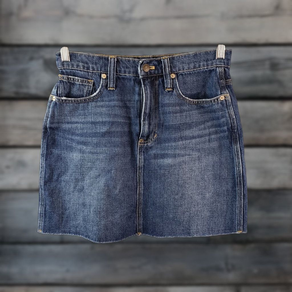 Madewell Madewell Womens Denim Mini Skirt Sz 26 Blue Rigid Straight Short Vintage: No Size 26" / US 2 / IT 38 - 1 Thumbnail