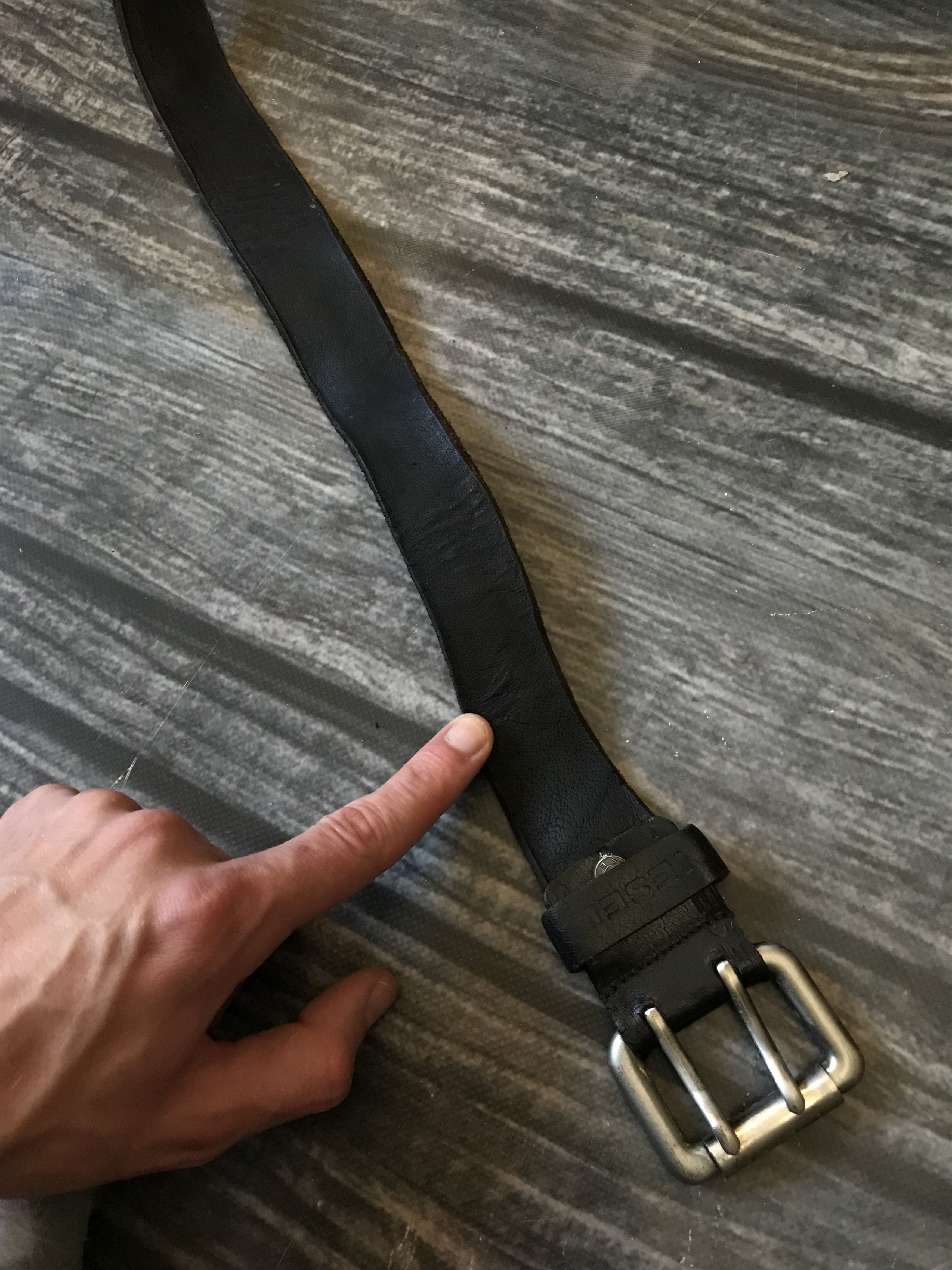 Diesel Diesel Vintage Work Belt Black Leather Heavy Metal Buckley2k Size ONE SIZE - 6 Thumbnail