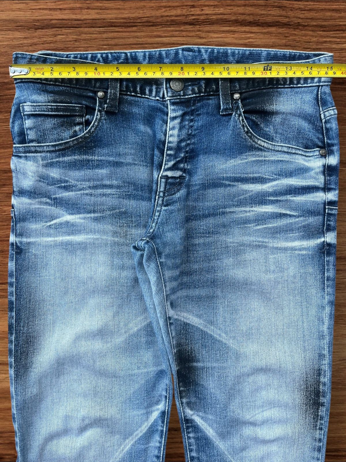 Japanese Brand × Tornado Mart Vintage Japanese Brand Tornado Mart Black Stain Whisker Jean Size US 30 / EU 46 - 15 Thumbnail