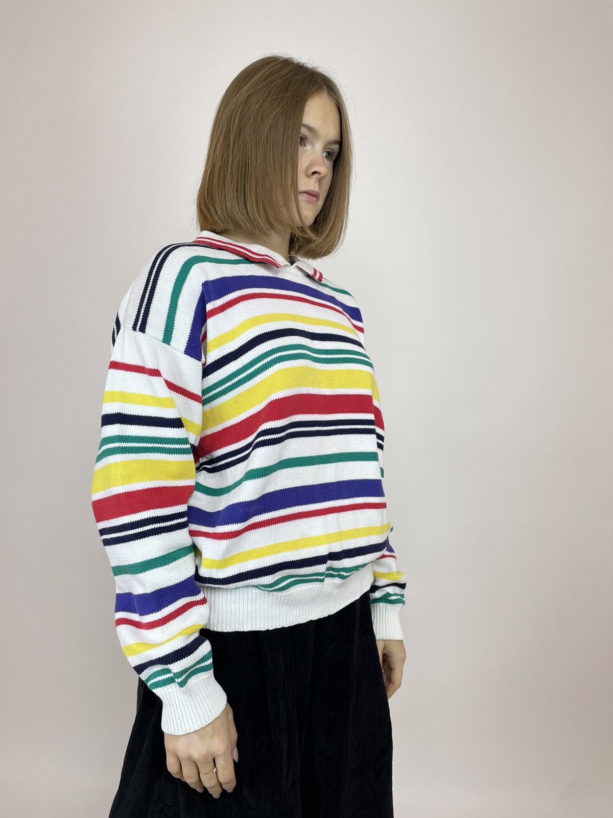 Japanese Brand × Vintage Talbots PETITES Vintage Knit Cotton Polo shirt Long sleeve Size L / US 10 / IT 46 - 5 Thumbnail
