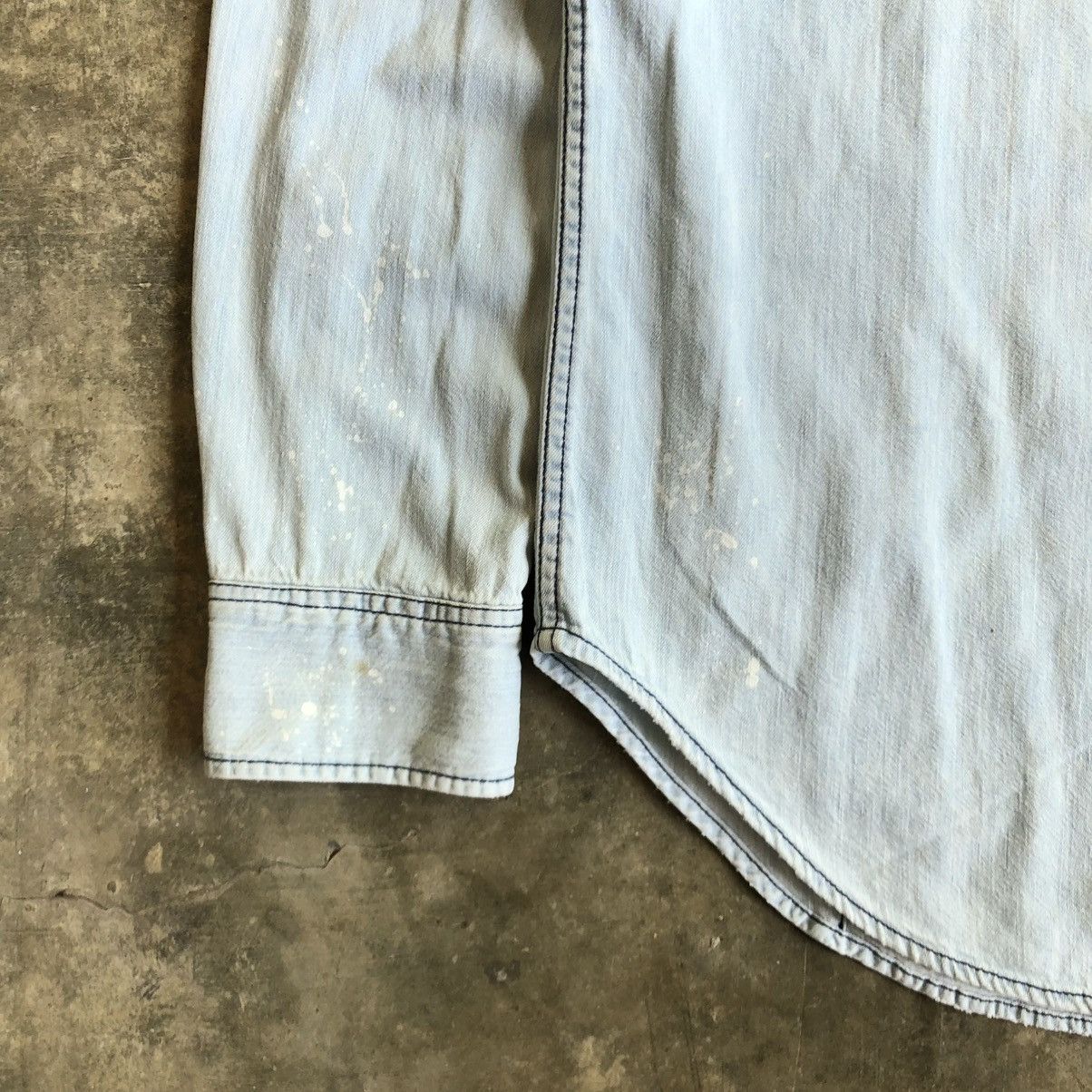 Diesel Vintage Diesel Cowboy Western Shirt Blue Washed Jeans Size US XL / EU 56 / 4 - 9 Thumbnail