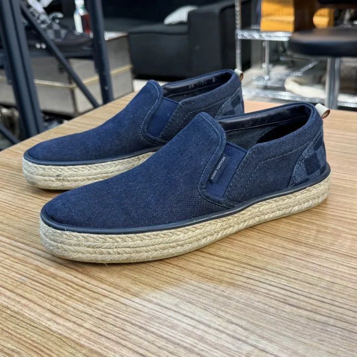 Louis Vuitton Louis Vuitton Deep Blue Slip-On Sneakers -2508 Size US 9 / EU 42 - 1 Thumbnail