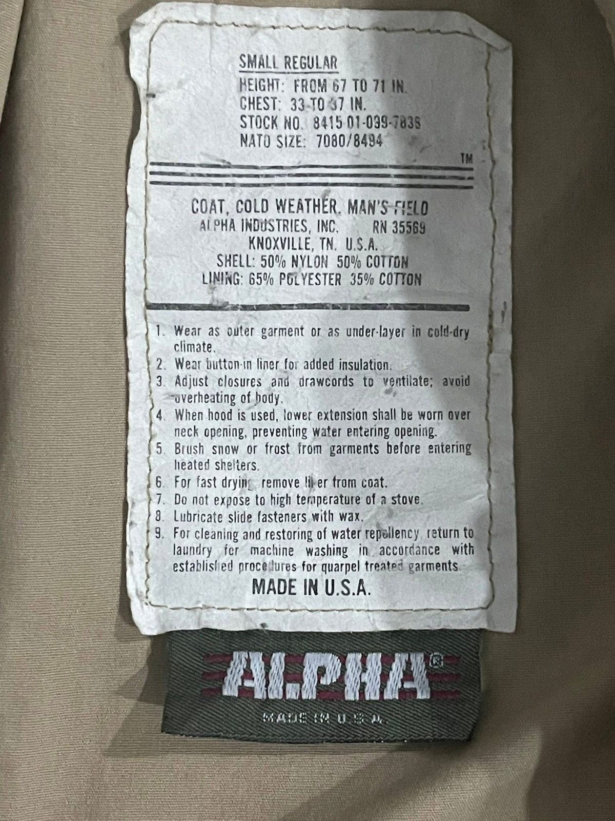 Alpha Industries Vintage 80s Alpha Industries Field Jacket Size US M / EU 48-50 / 2 - 19 Thumbnail