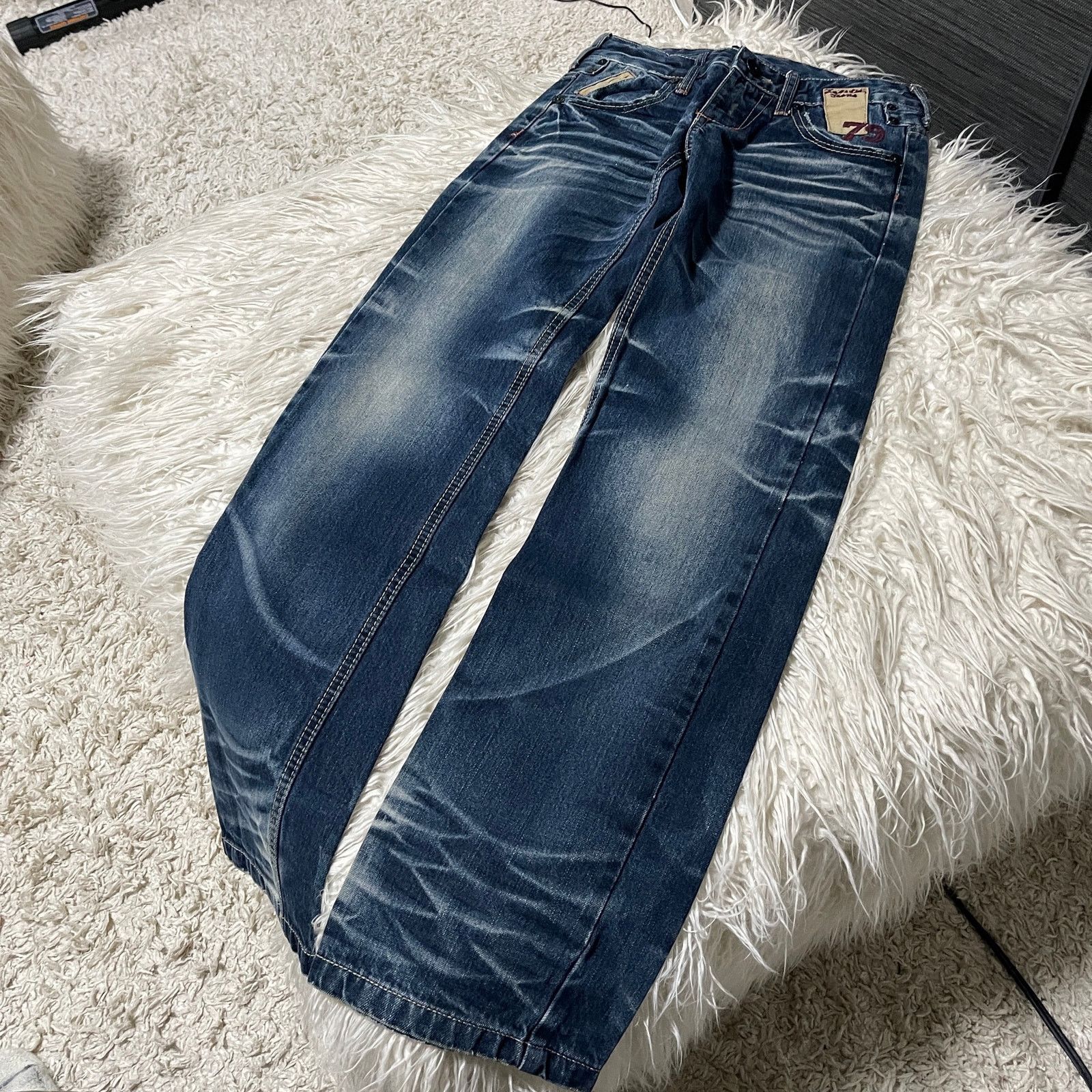 If Six Was Nine Vintage Faded Wash Japanese Brand Low-rise Denim Jeans Blue Size 28" / US 6 / IT 42 - 8 Thumbnail