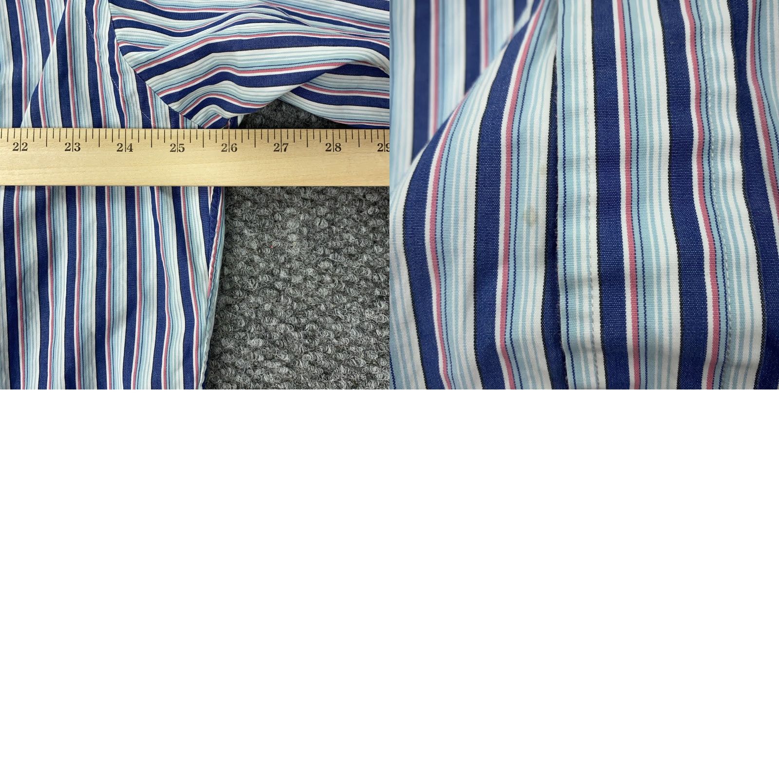 Ralph Lauren VINTAGE Ralph Lauren Shirt Mens Large Blue White Striped 90s Preppy Button-Down Collared Polo Pony Size US L / EU 52-54 / 3 - 8 Thumbnail