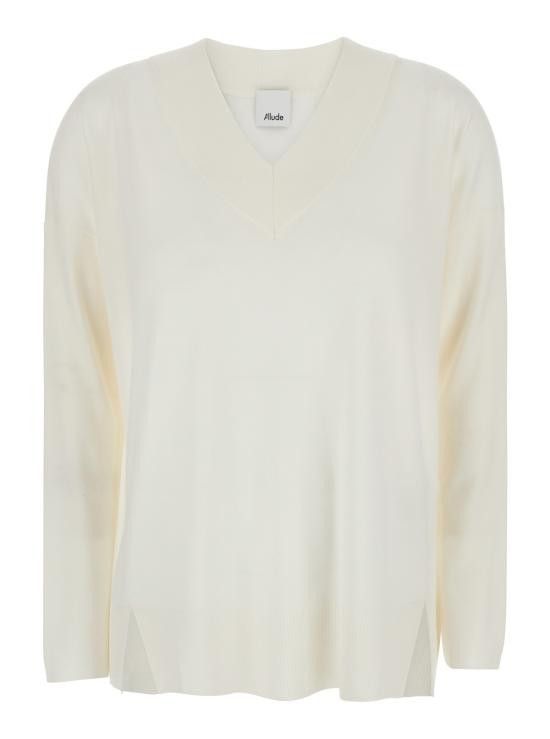Allude ALLUDE Women Jackets 252640160440 White Size S / US 4 / IT 40 - 1 Thumbnail