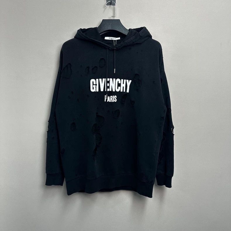 Givenchy Large Ripped Hoodie