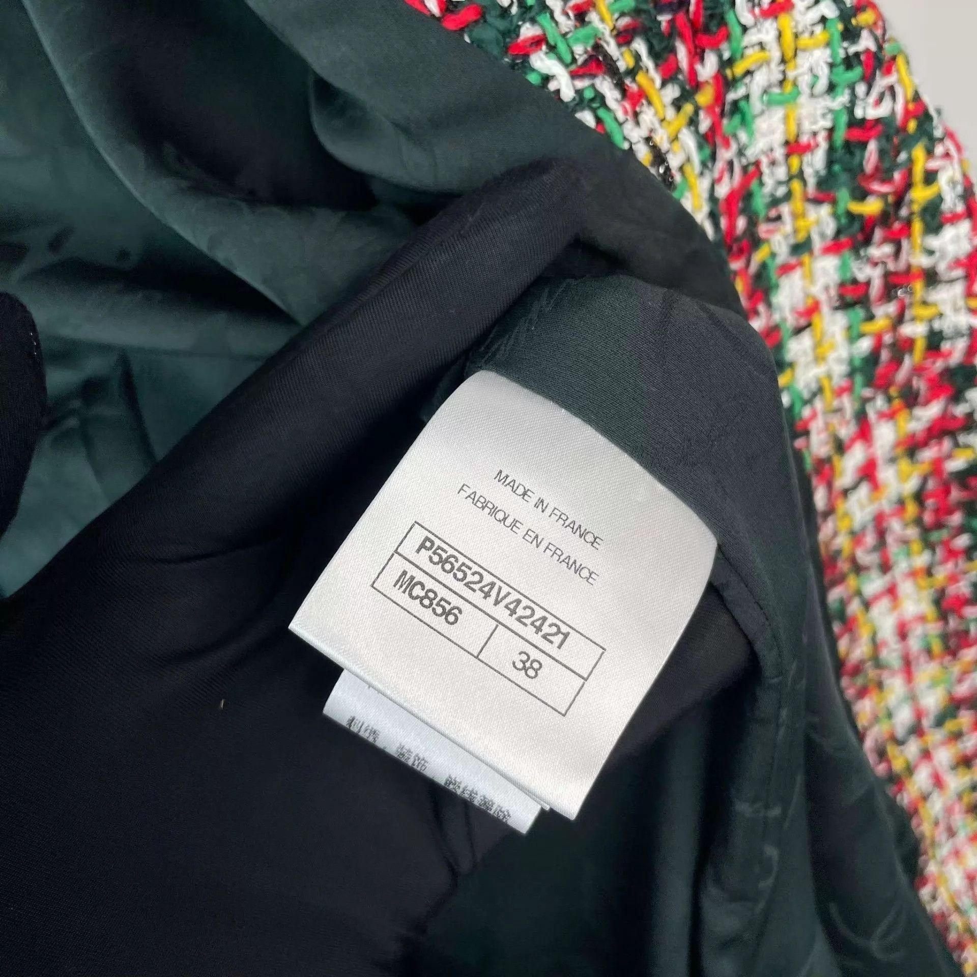 Chanel Chanel tweed jacket women's colorblocked FR38 17S Size S / US 4 / IT 40 - 4 Thumbnail