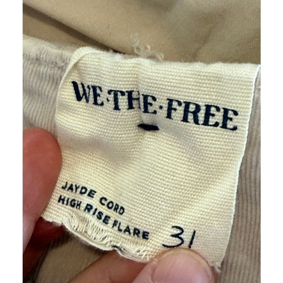 Free People NWT We The Free Pants Women 29 Gray Jayde Corduroy Flare Size 29" - 6 Thumbnail