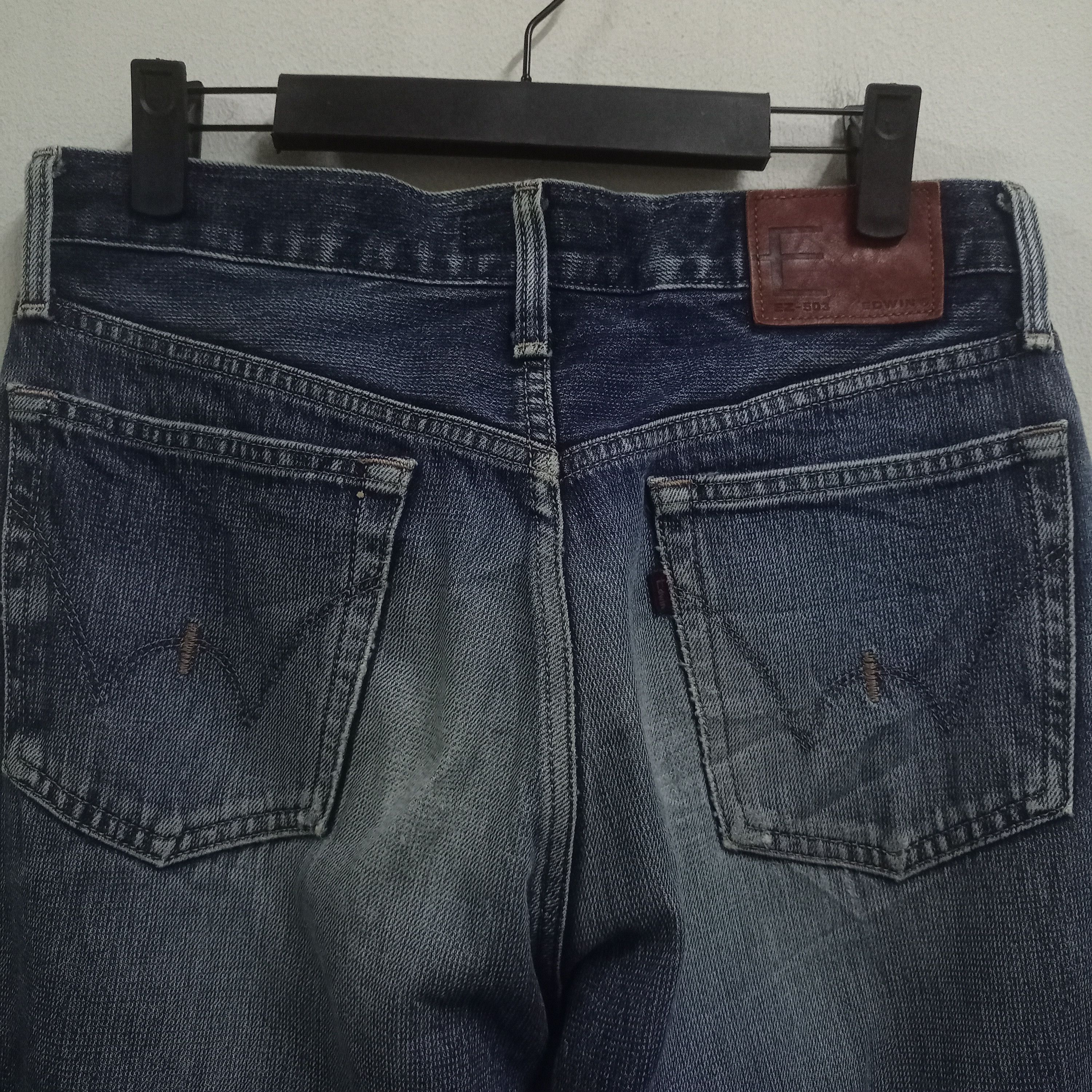 Edwin × Japanese Brand Vintage Japanese Edwin E-Function Blue Wash Baggy Jeans Size US 30 / EU 46 - 7 Thumbnail
