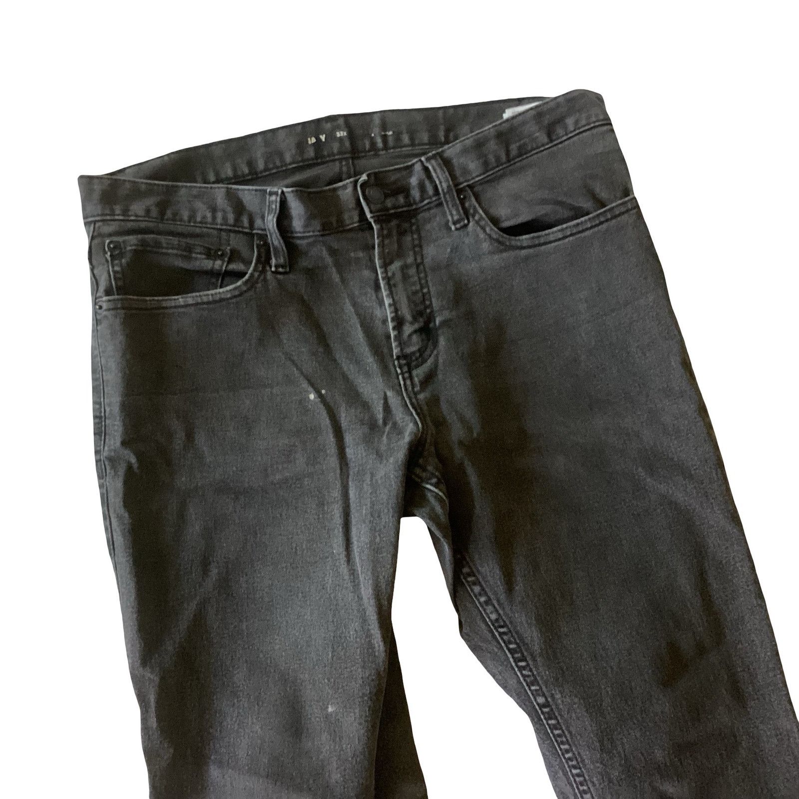 Old Navy Old Navy Straight Built-In Flex Black Jeans Size US 33 - 2 Thumbnail