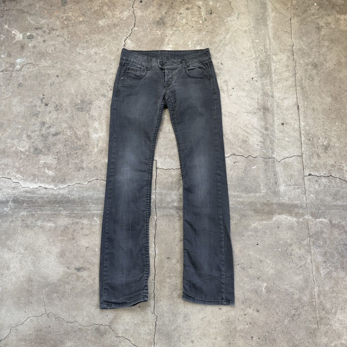 Seditionaries Kenza Low Rise Bootcut Grey Punk Jeans Size 30" / US 8 / IT 44 - 1 Thumbnail