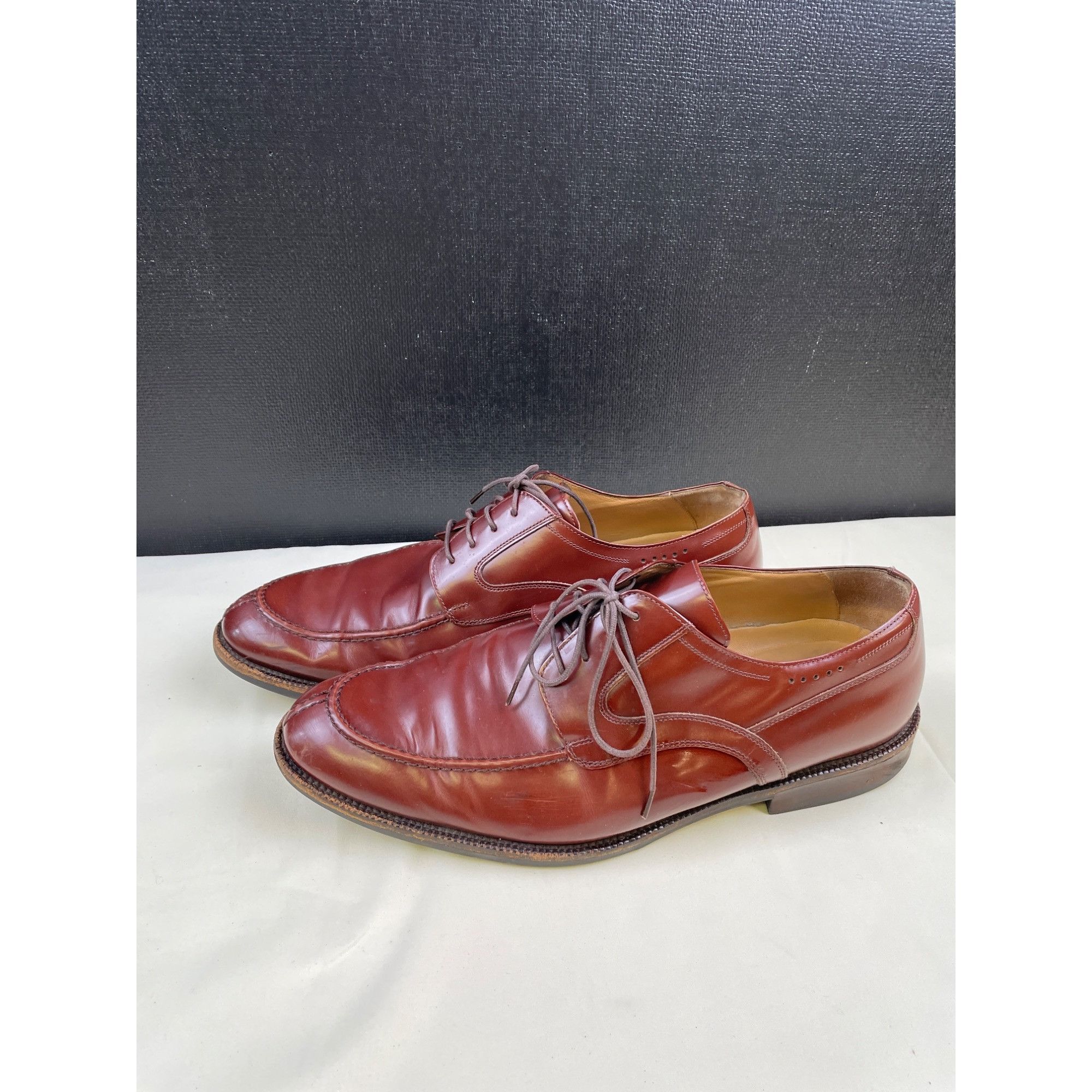Johnston & Murphy Johnston & Murphy Men's Brown Leather Shoes/ Oxford Lace up Size US 10.5 / EU 43-44 - 5 Thumbnail